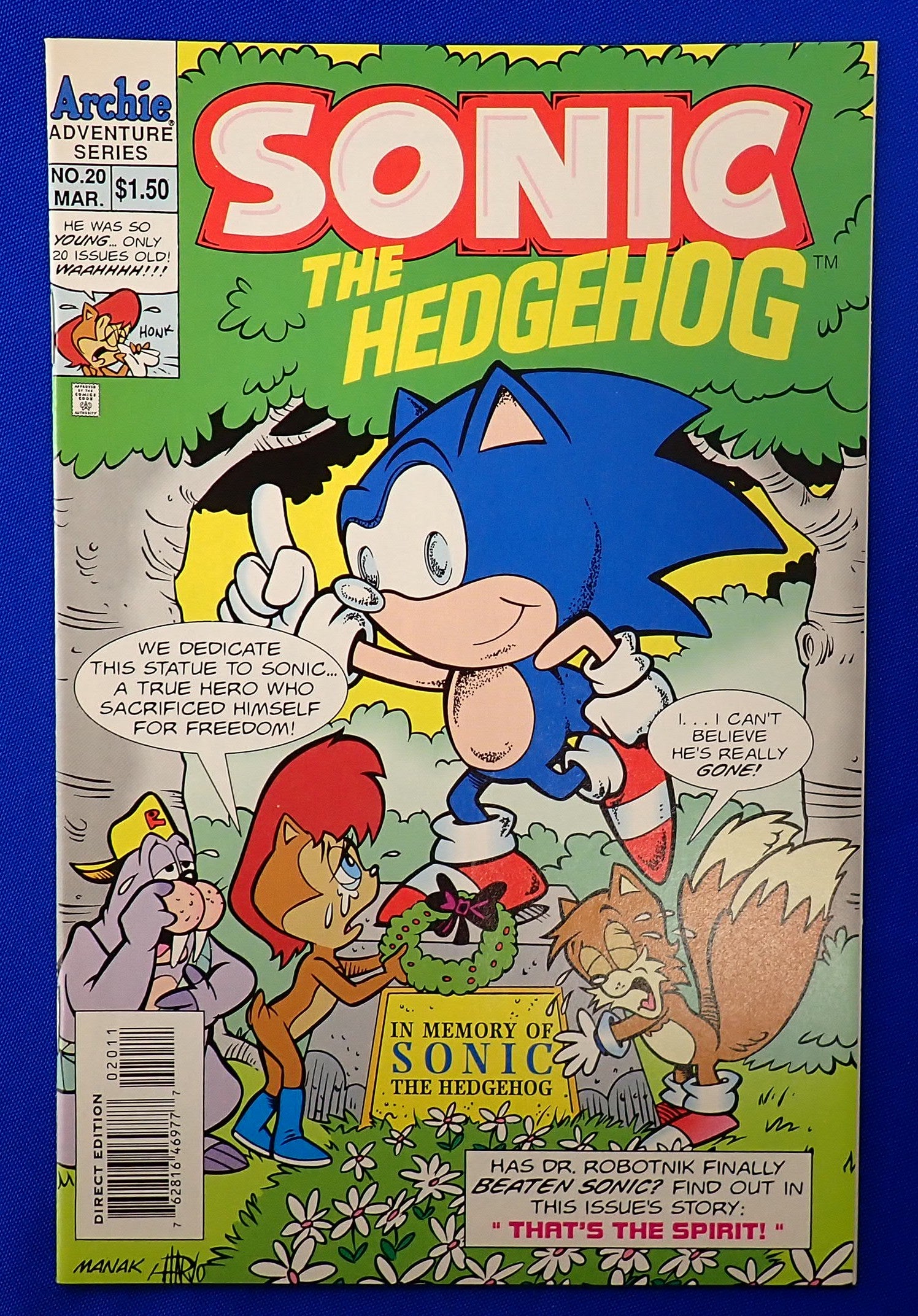 Sonic the Hedgehog #20 (1995) - VF/NM- (9.0/9.2) - Uncommon Issue