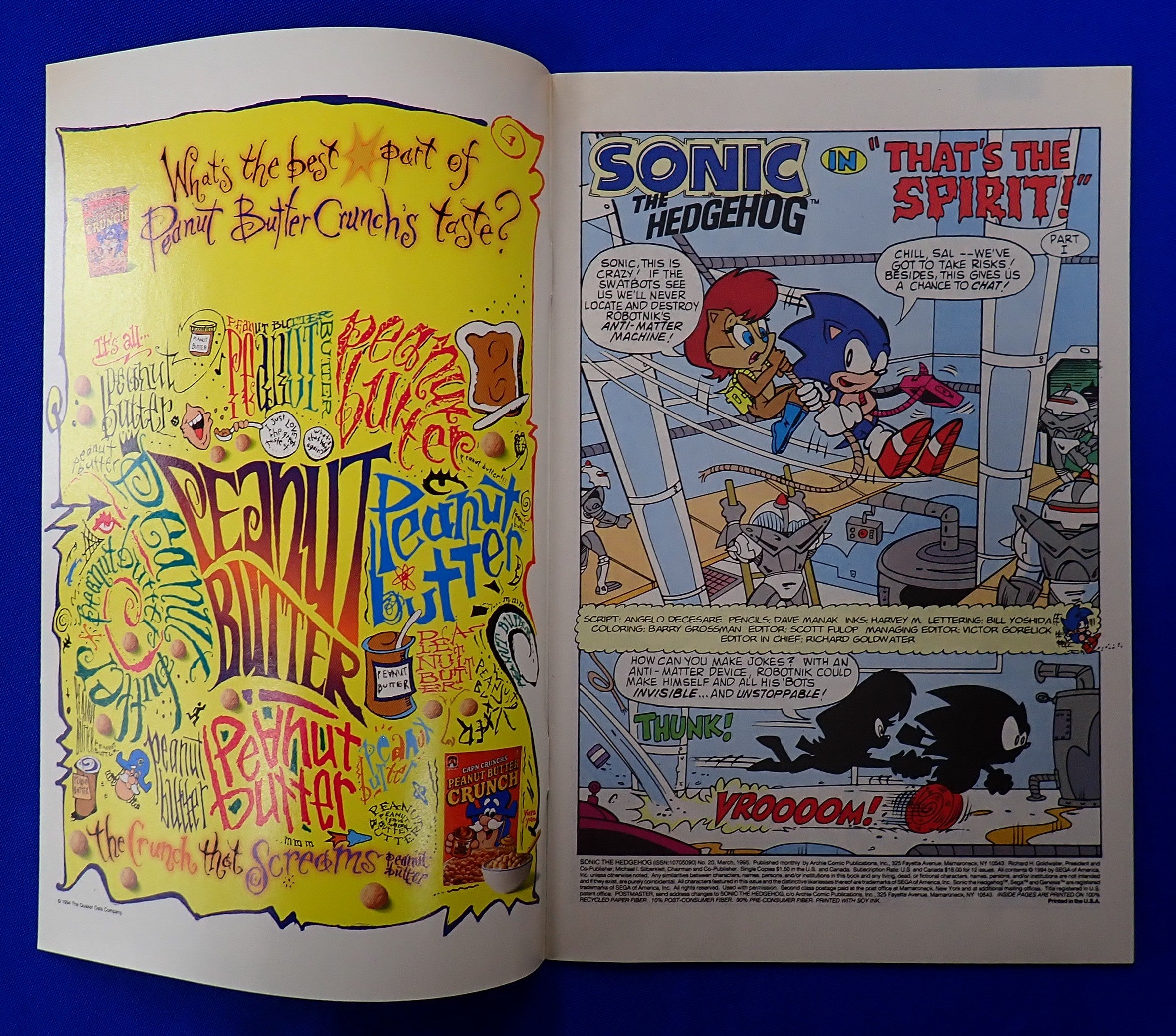 Sonic the Hedgehog #20 (1995) - VF/NM- (9.0/9.2) - Uncommon Issue