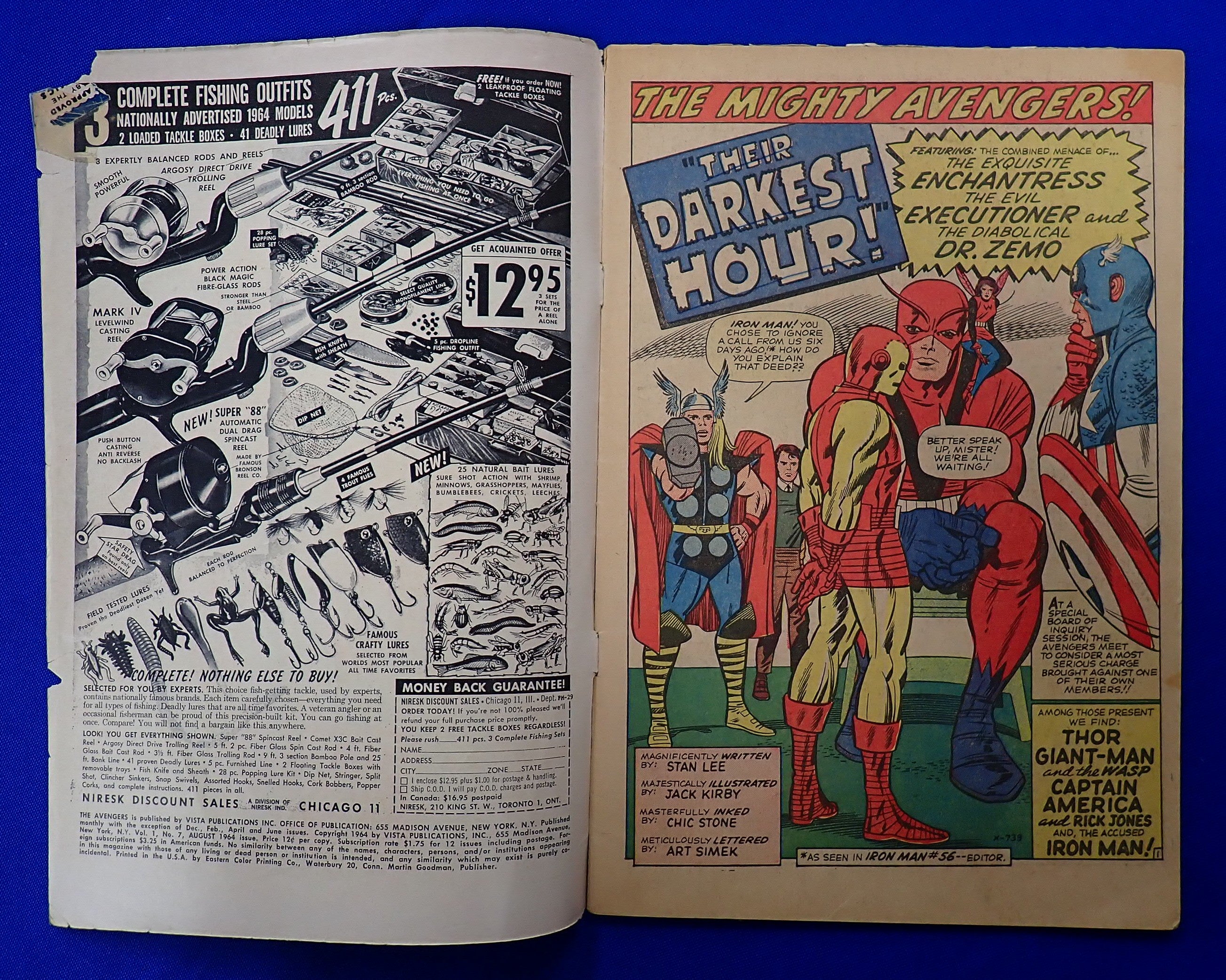 Avengers #7 (1964) - G-/Fa (1.5/1.8) - 1st Rick Jones as Bucky