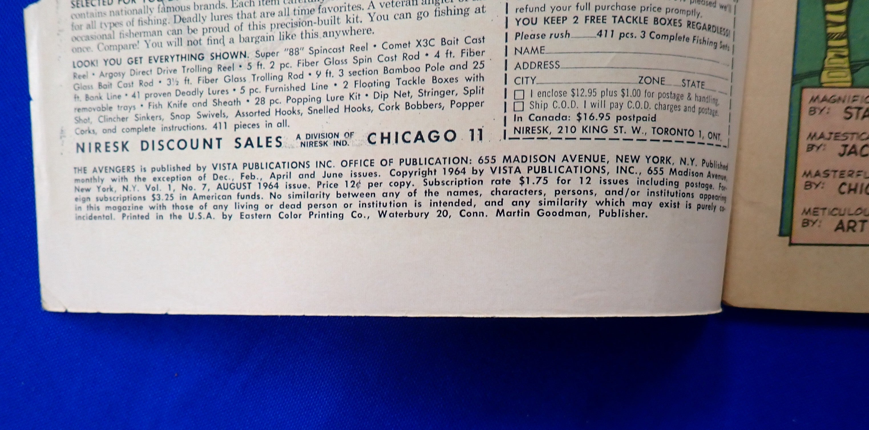 Avengers #7 (1964) - G-/Fa (1.5/1.8) - 1st Rick Jones as Bucky