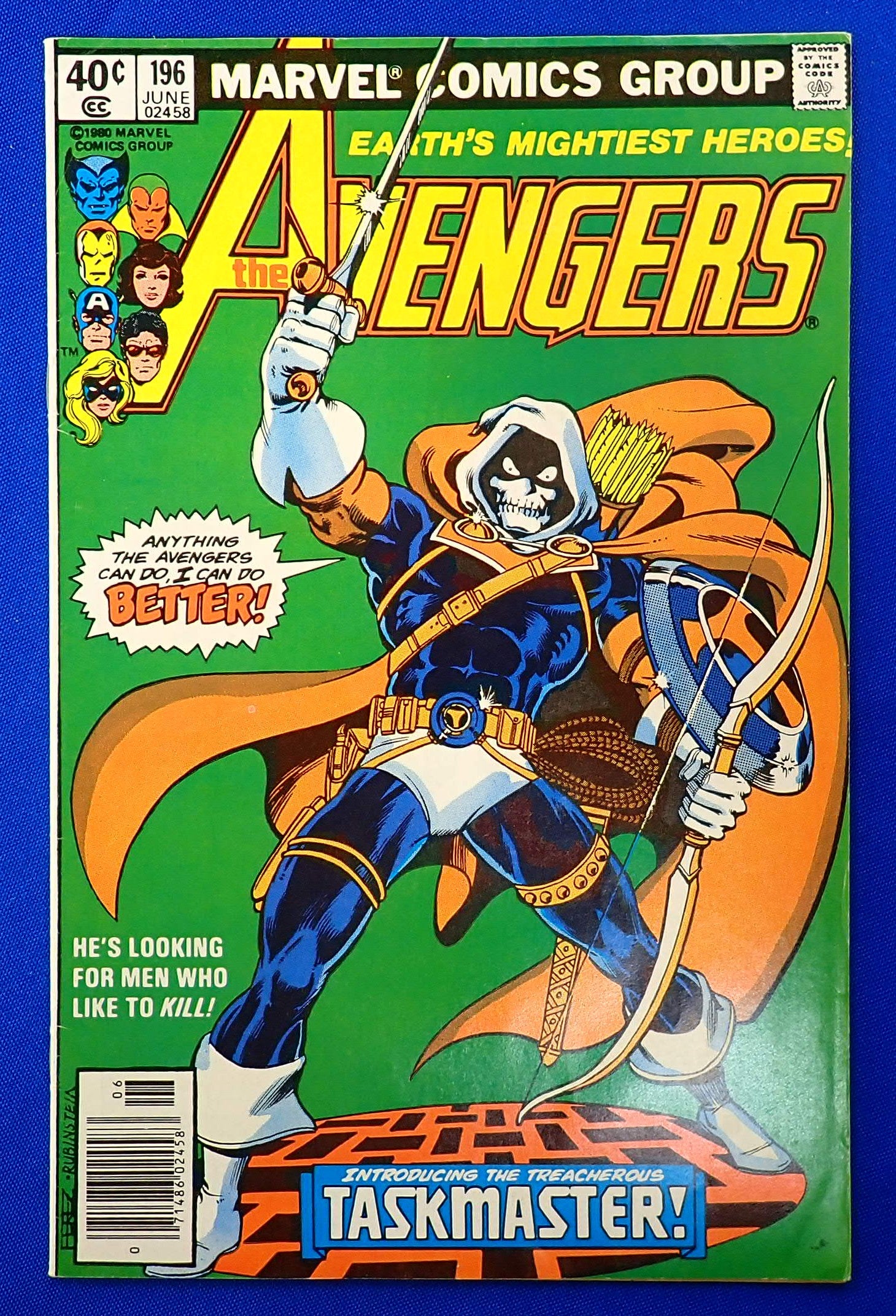 Avengers #196 (1980) - VF (8.0) - 1st Full App. Taskmaster