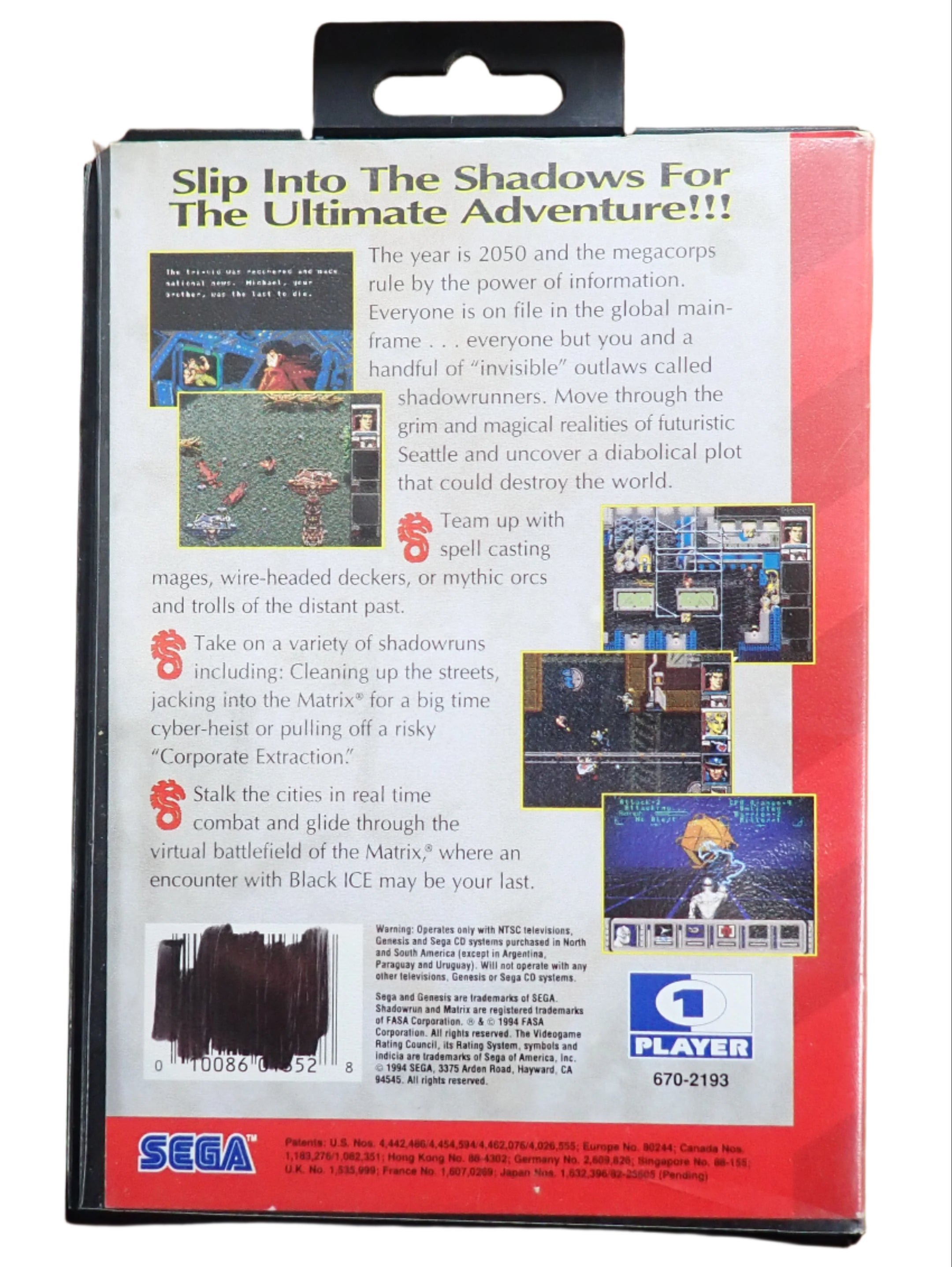 Shadowrun- Sega Genesis
