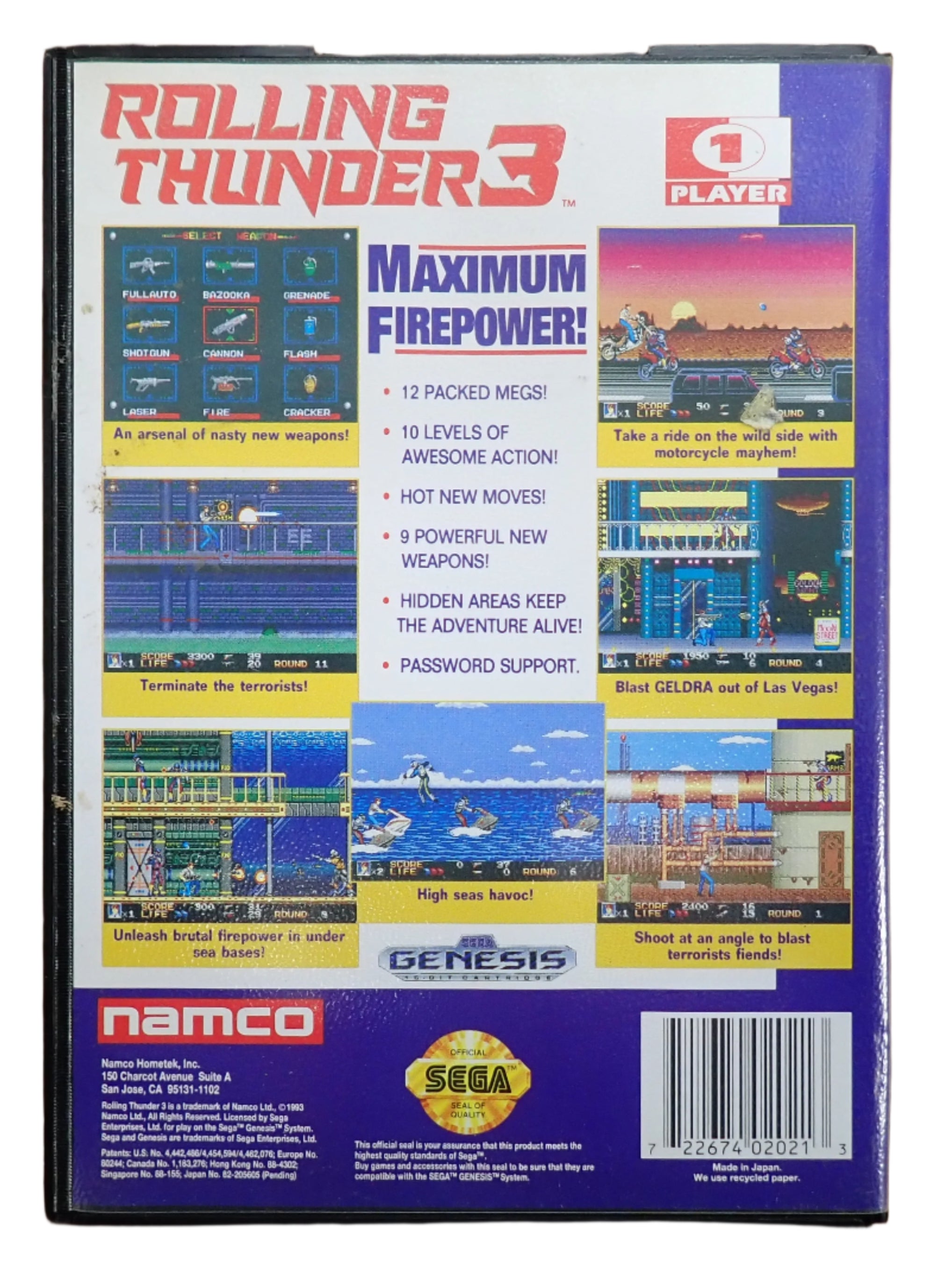 Rolling Thunder 3 - Sega Genesis