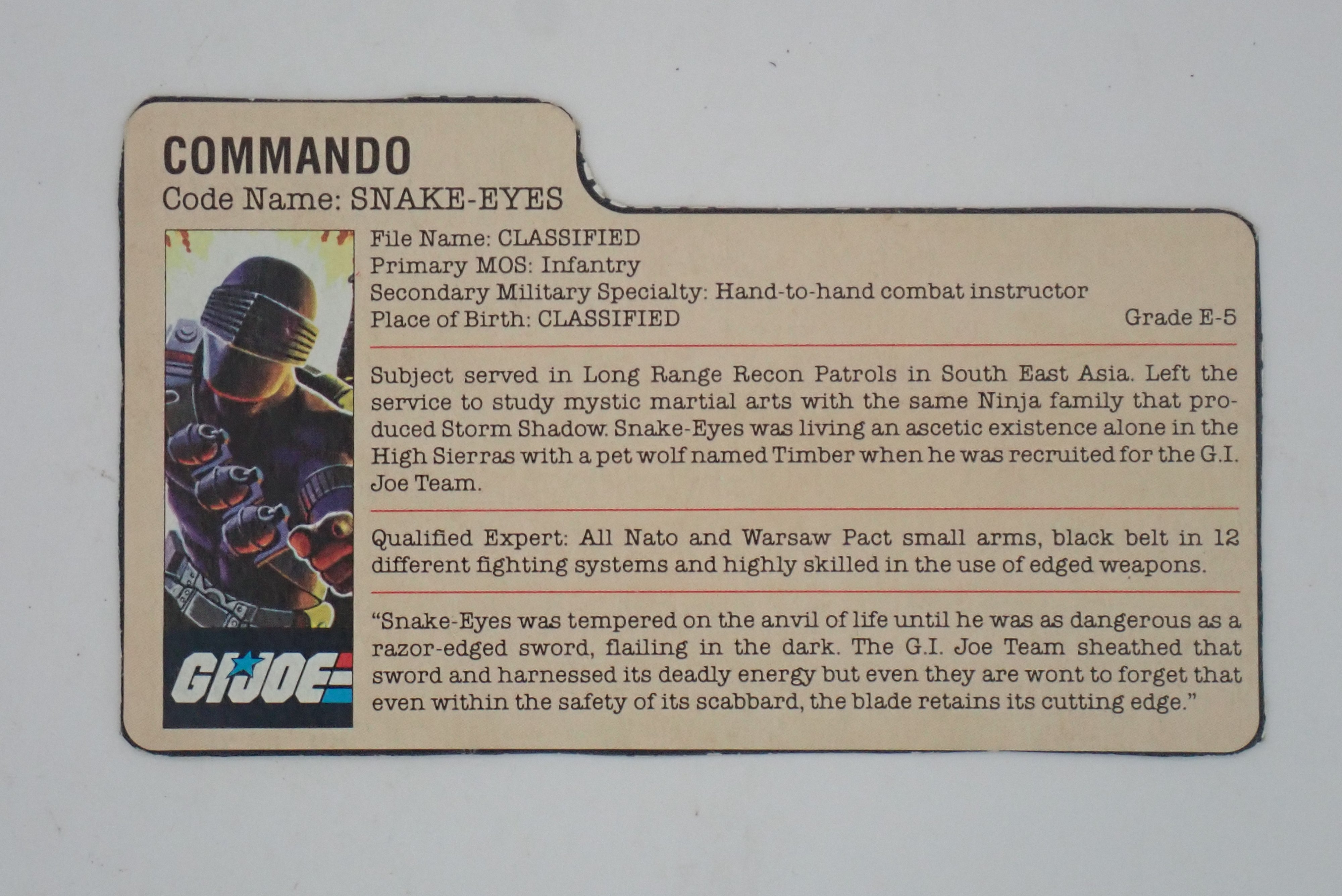 Snake-Eyes (v2) - Vintage G.I. Joe