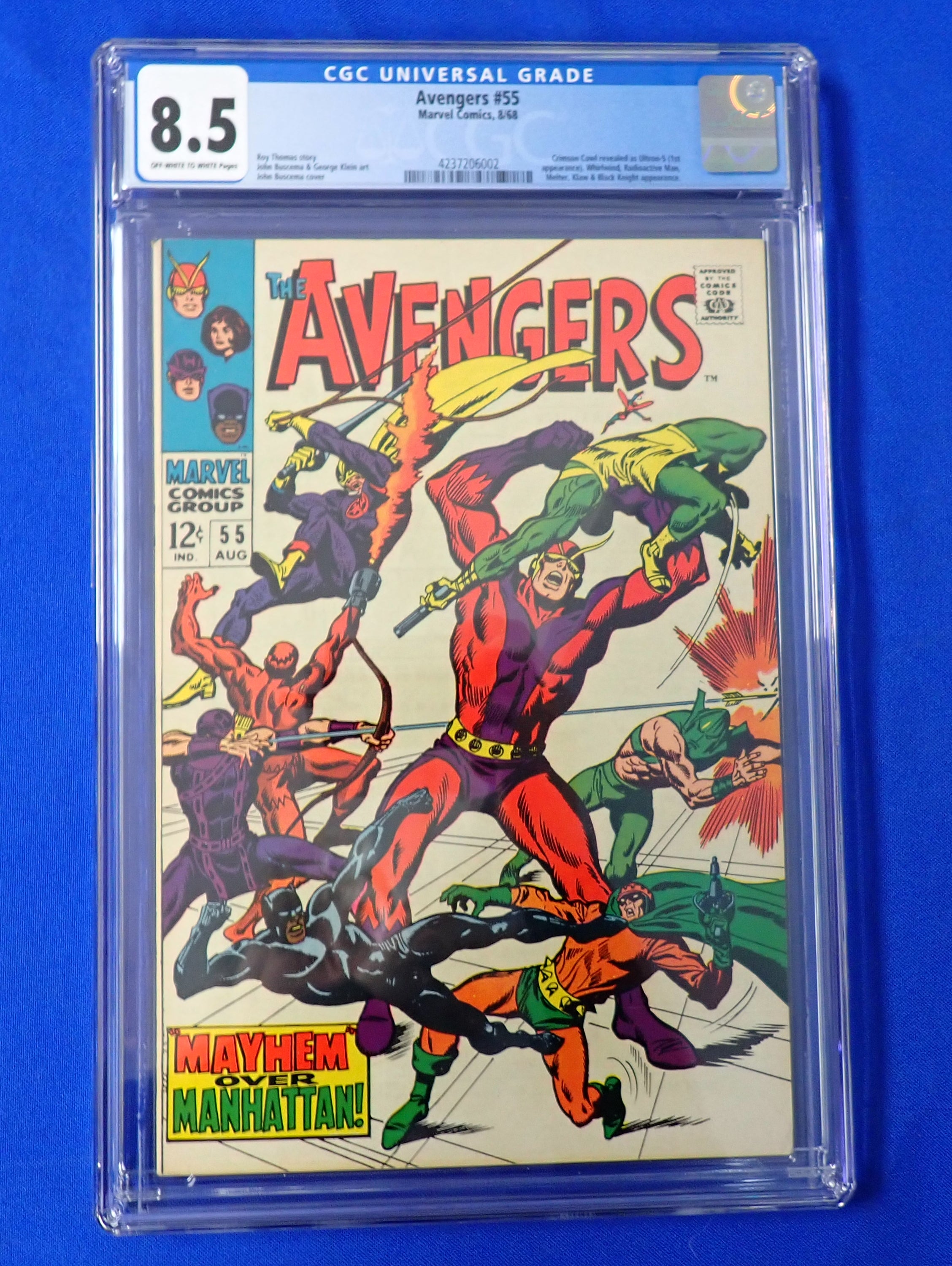 Avengers #55 (1968) - CGC 8.5
