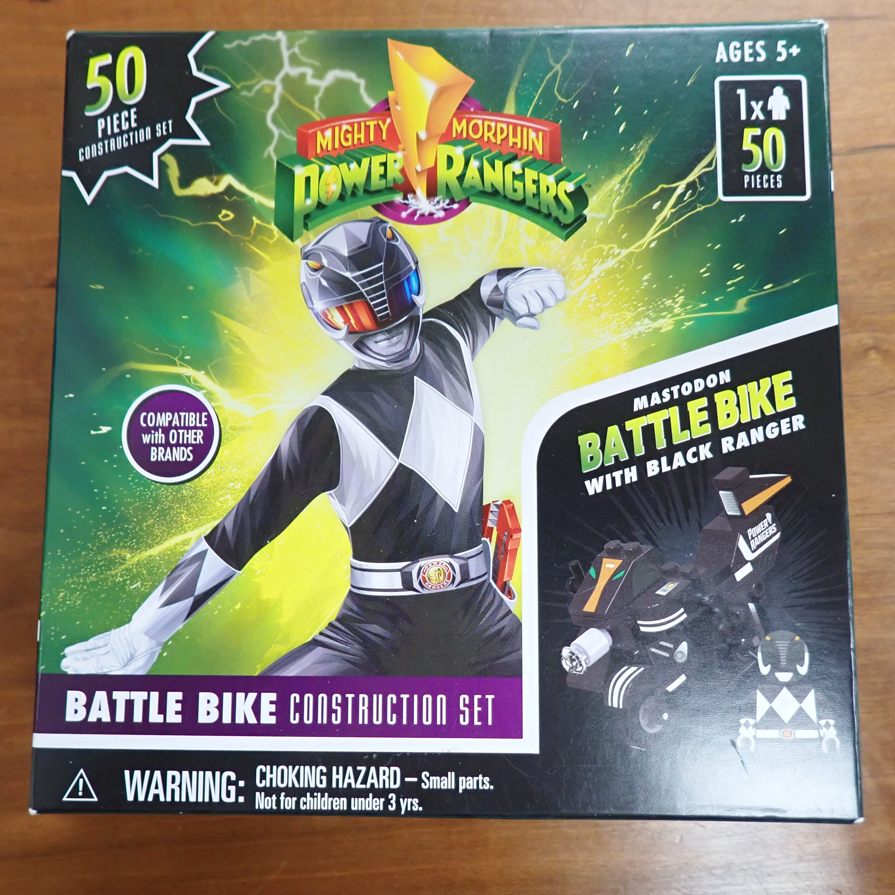MMPR Battle Bike Construction Set Mastodon Black Ranger