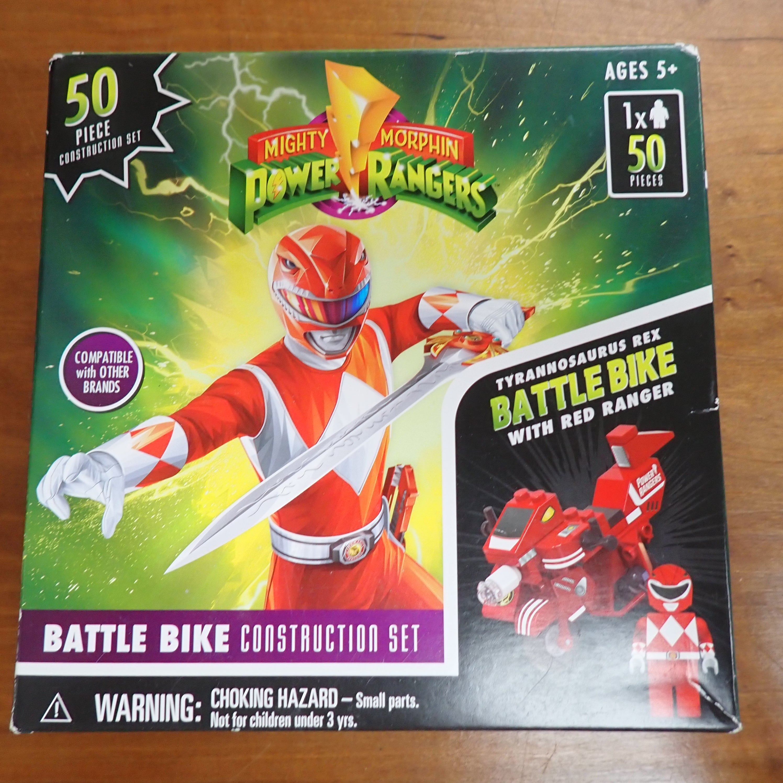 MMPR Battle Bike Construction Set T-Rex Red Ranger