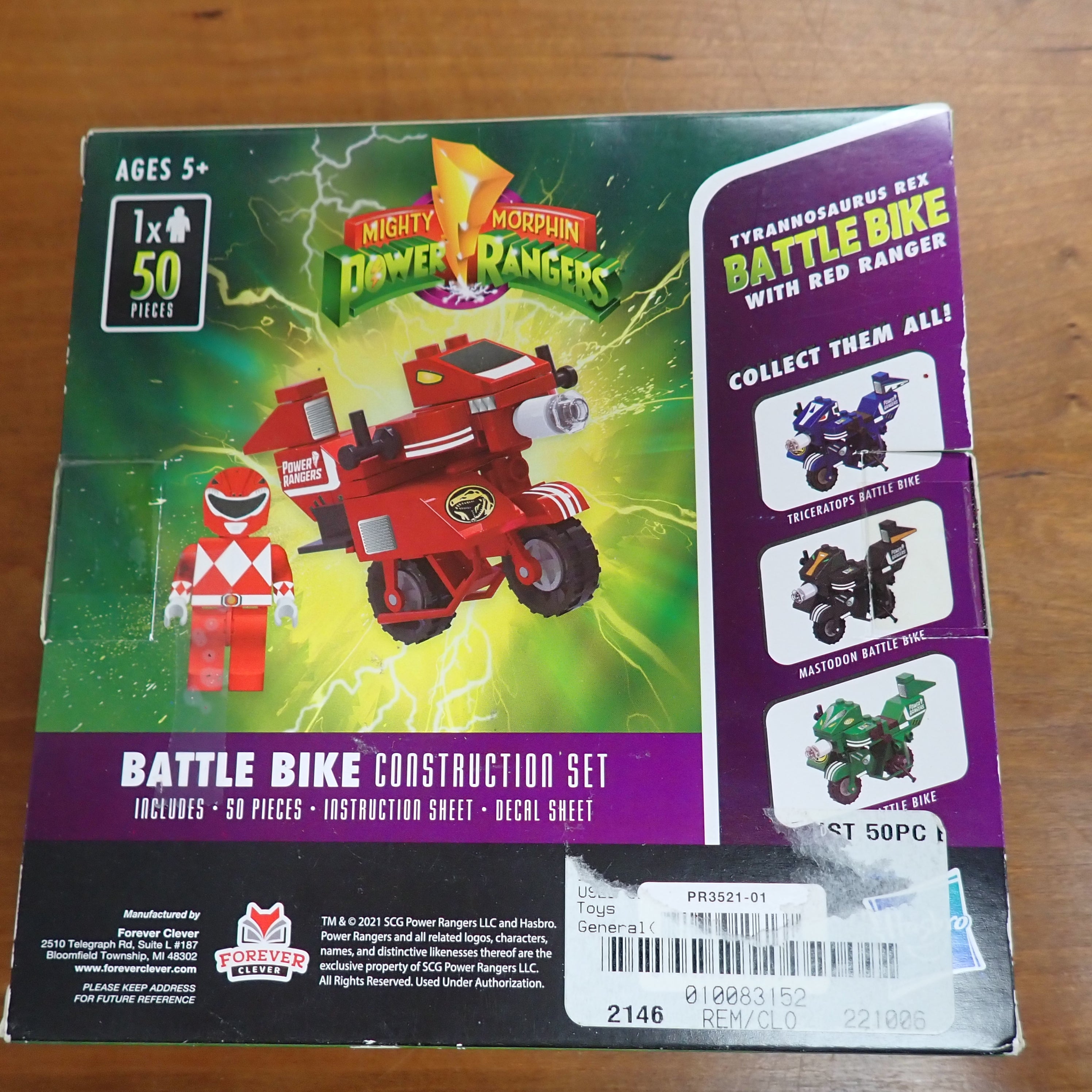 MMPR Battle Bike Construction Set T-Rex Red Ranger