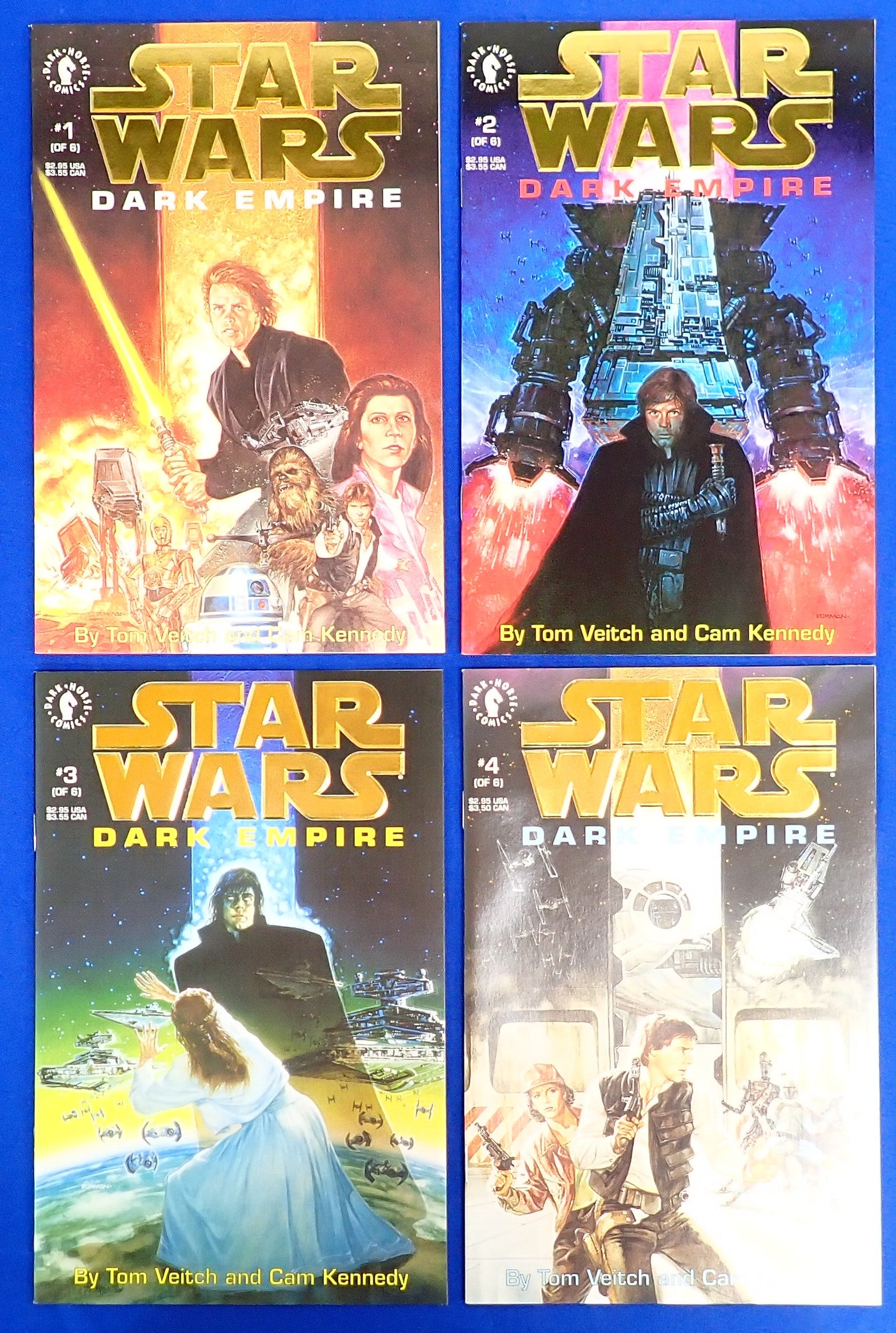 Star Wars: Dark Empire Set #1-6 (1991) - VF/NM (9.0+) - Limited Edition Gold Foil