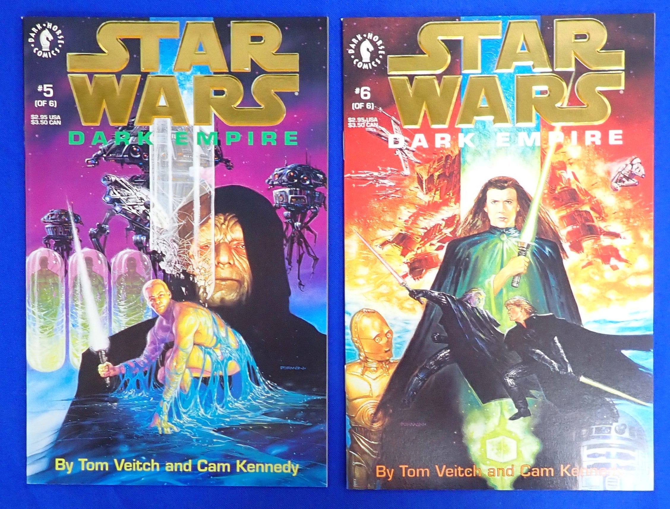 Star Wars: Dark Empire Set #1-6 (1991) - VF/NM (9.0+) - Limited Edition Gold Foil