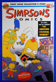 SImpsons Comics #1 (1999) - VF/NM (9.0) - Missing Polybag + Poster