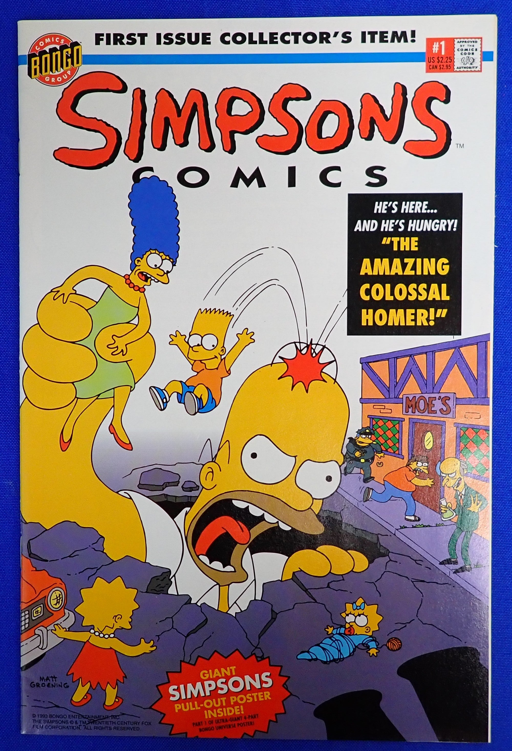 SImpsons Comics #1 (1999) - VF/NM (9.0) - Missing Polybag + Poster