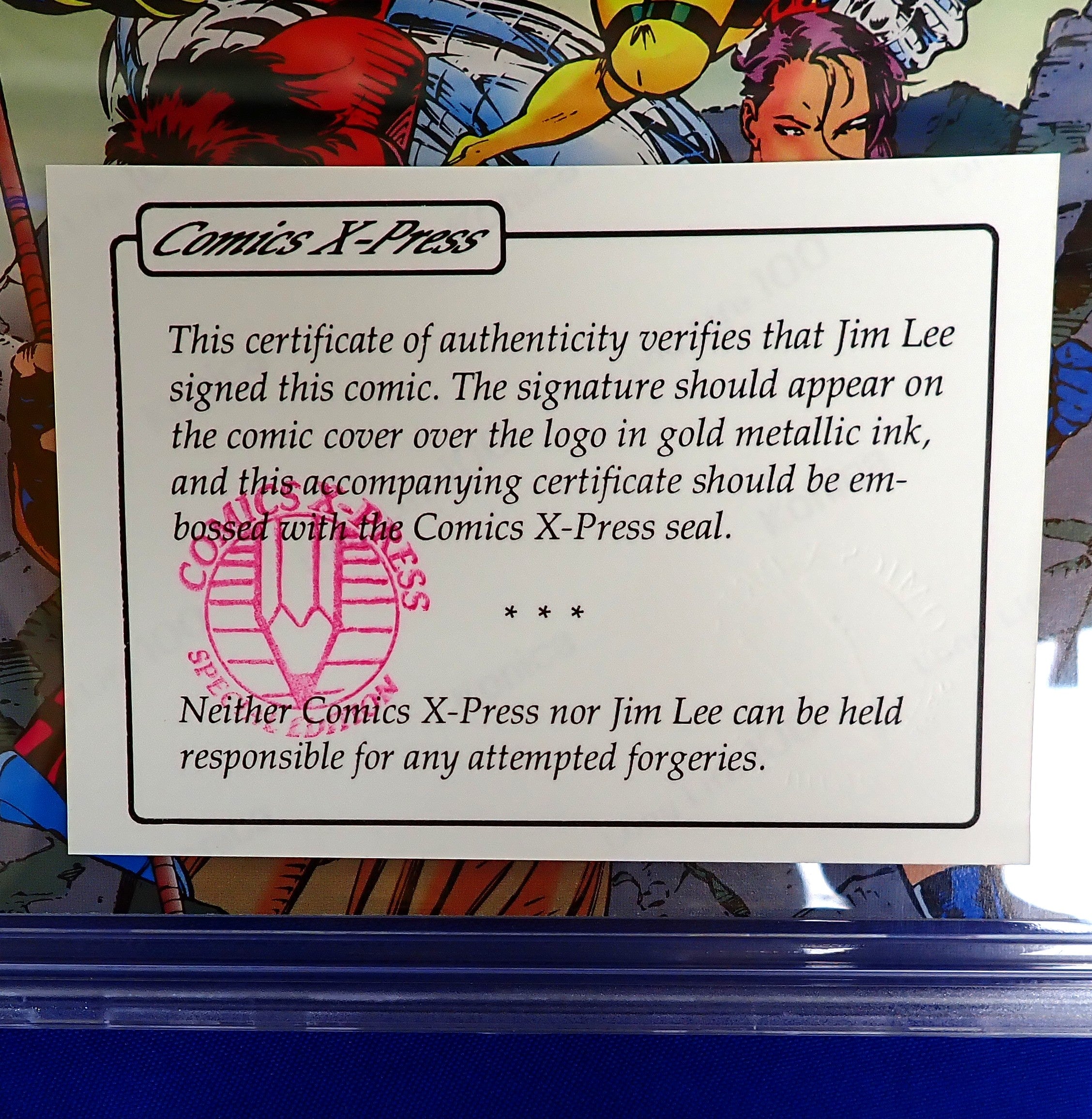 X-Men #1 (1991) - CBCS 9.8 - Cover E, SIGNED by Jim Lee