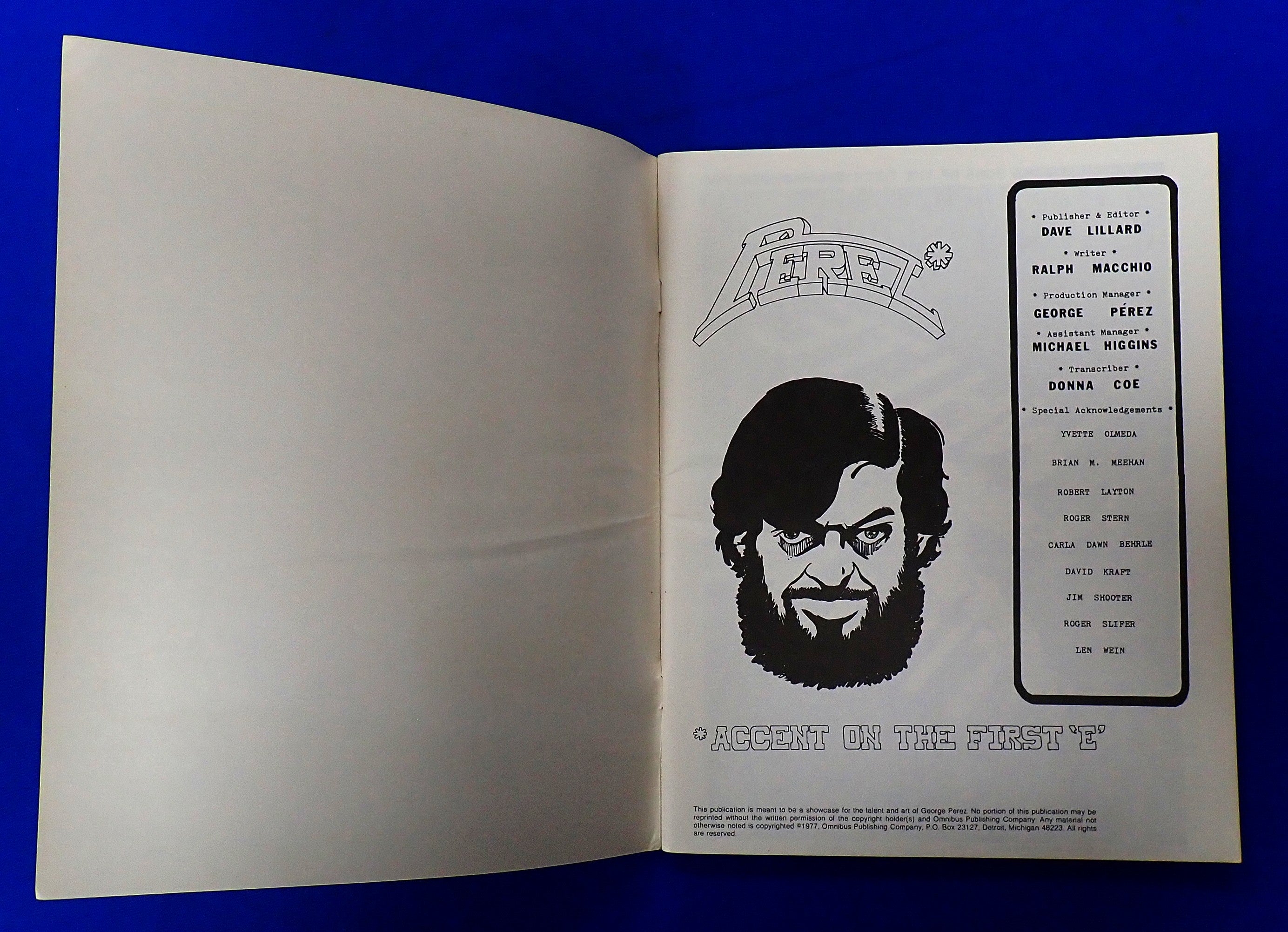 Pérez: Accent on the First E (1977) - Art Book Omnibus