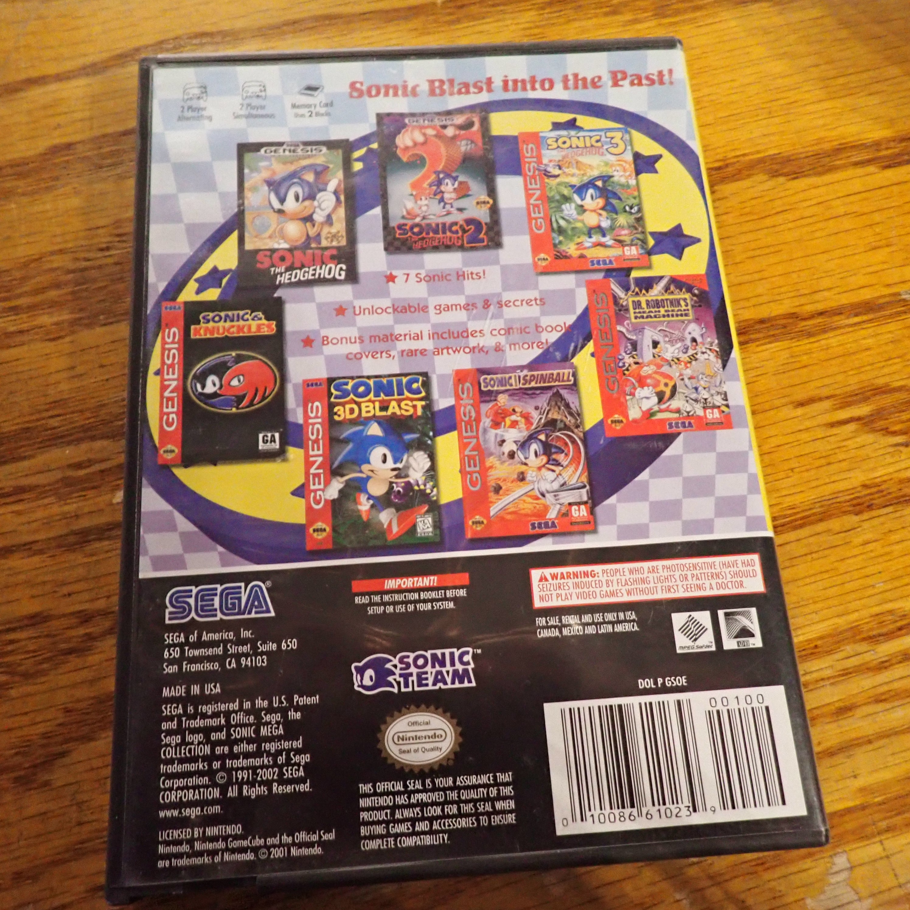 Sonic Mega Collection - Nintendo Gamecube