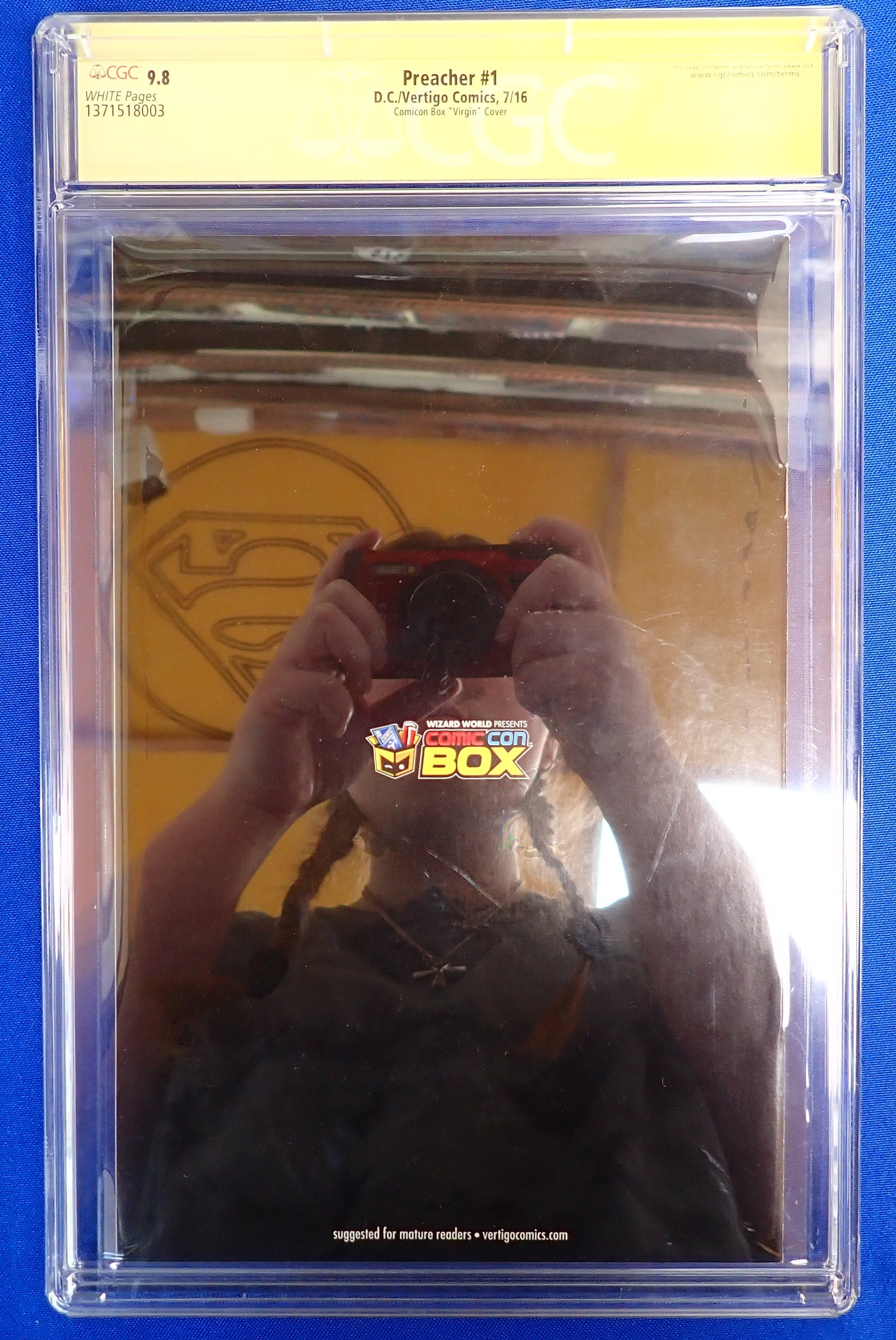 Preacher #1 (2016) - CGC Signature 9.8 - Comicon Box "Virgin" Cover SIGNED