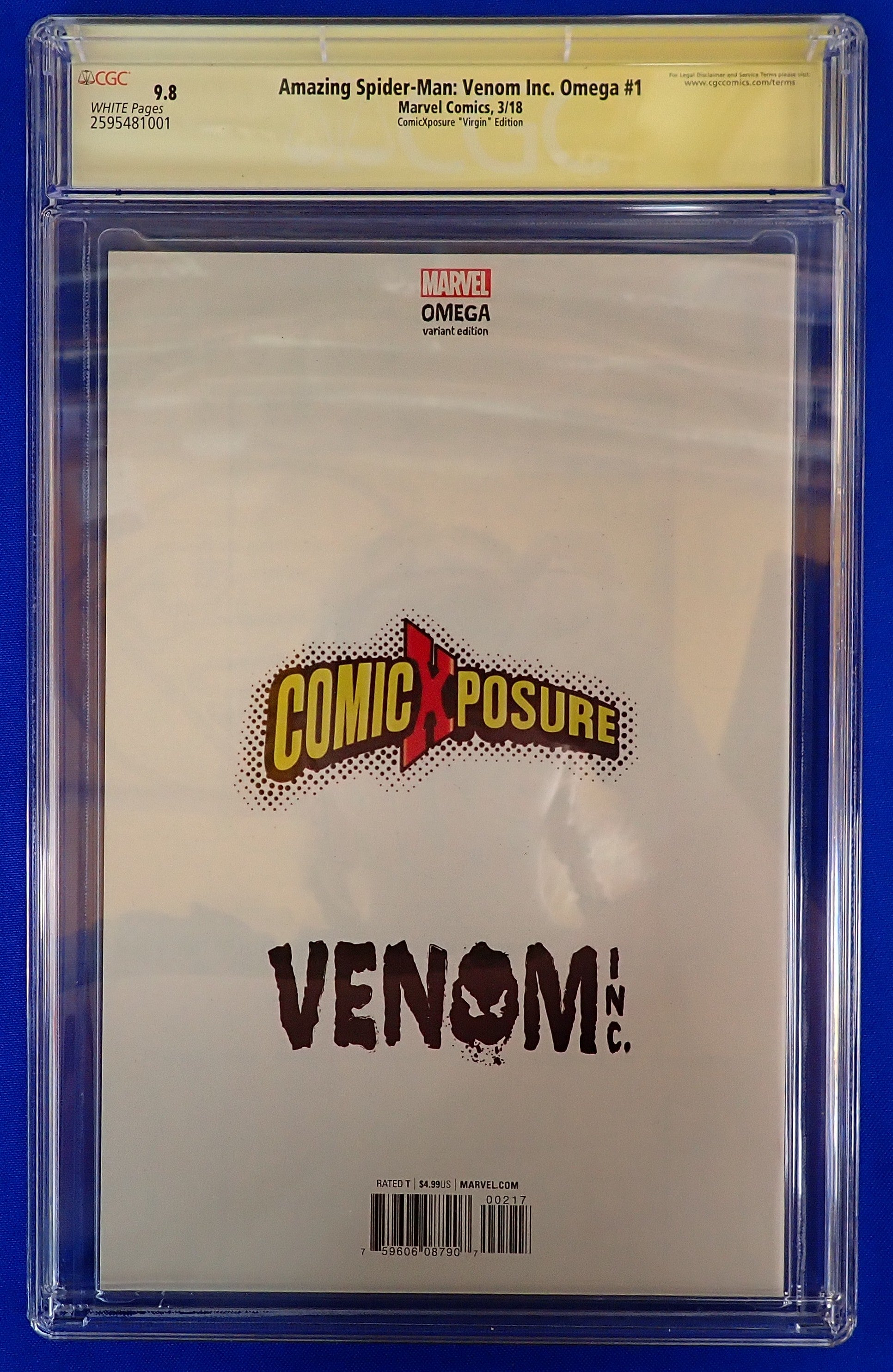 Amazing Spider-Man: Venom Inc. Omega #1 (2018) - CGC Signature 9.8 - SIGNED ComicXposure "Virgin" Edition