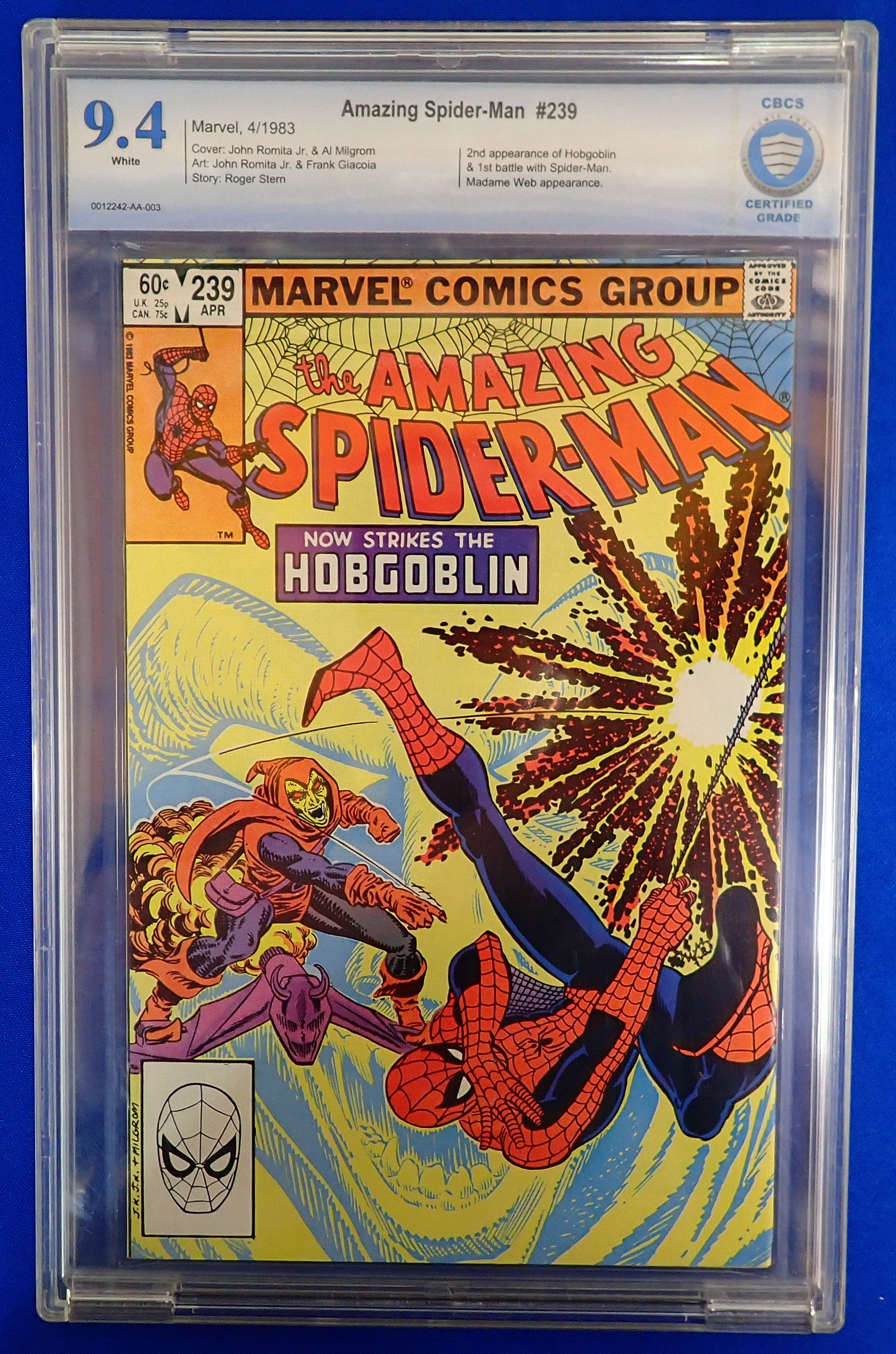 Amazing Spider-Man #239 (1983) - CBCS 9.4 - 2nd App. Hobgoblin