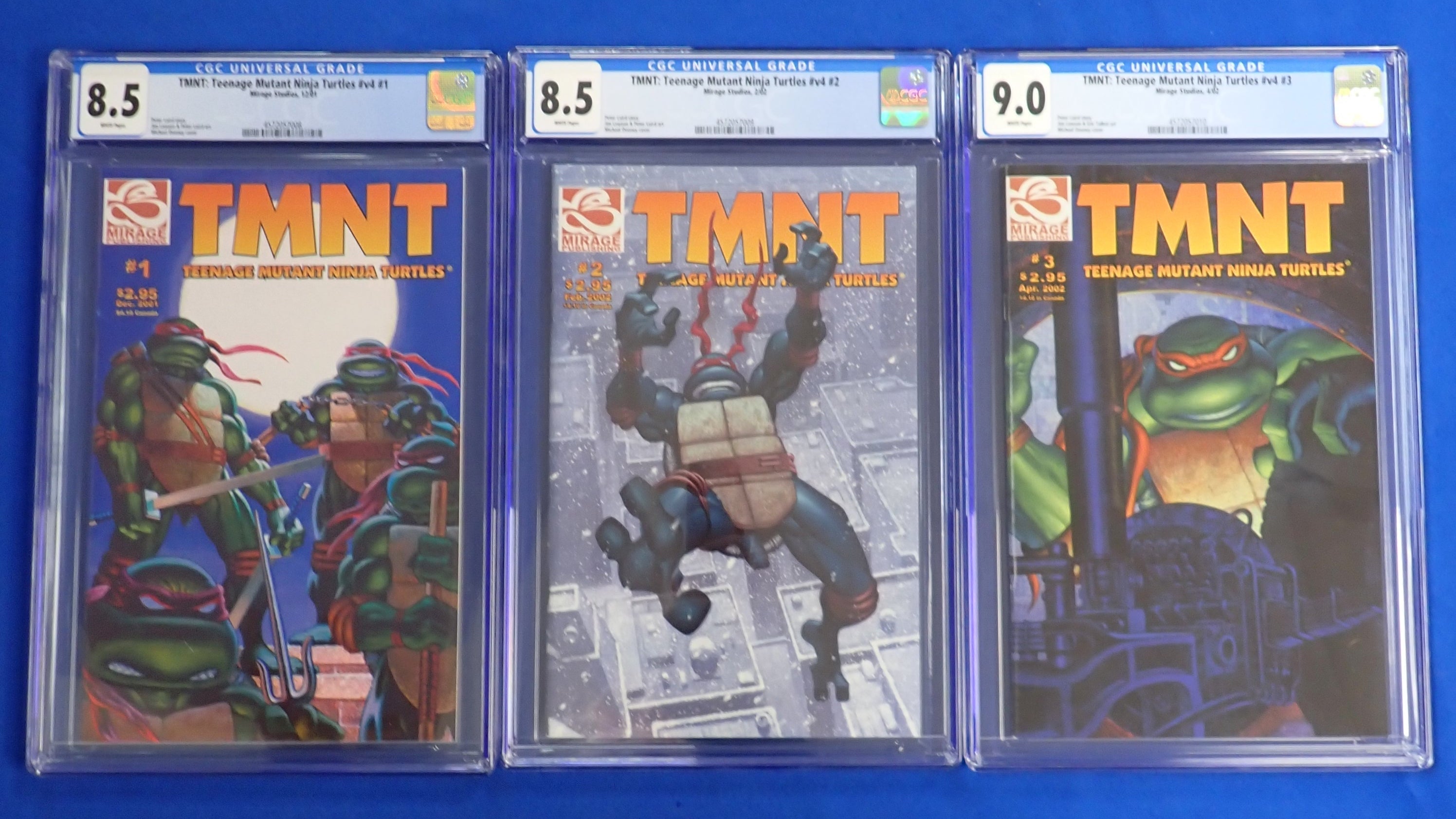 TMNT Vol. 4 1-3 (2001) CGC Graded Set