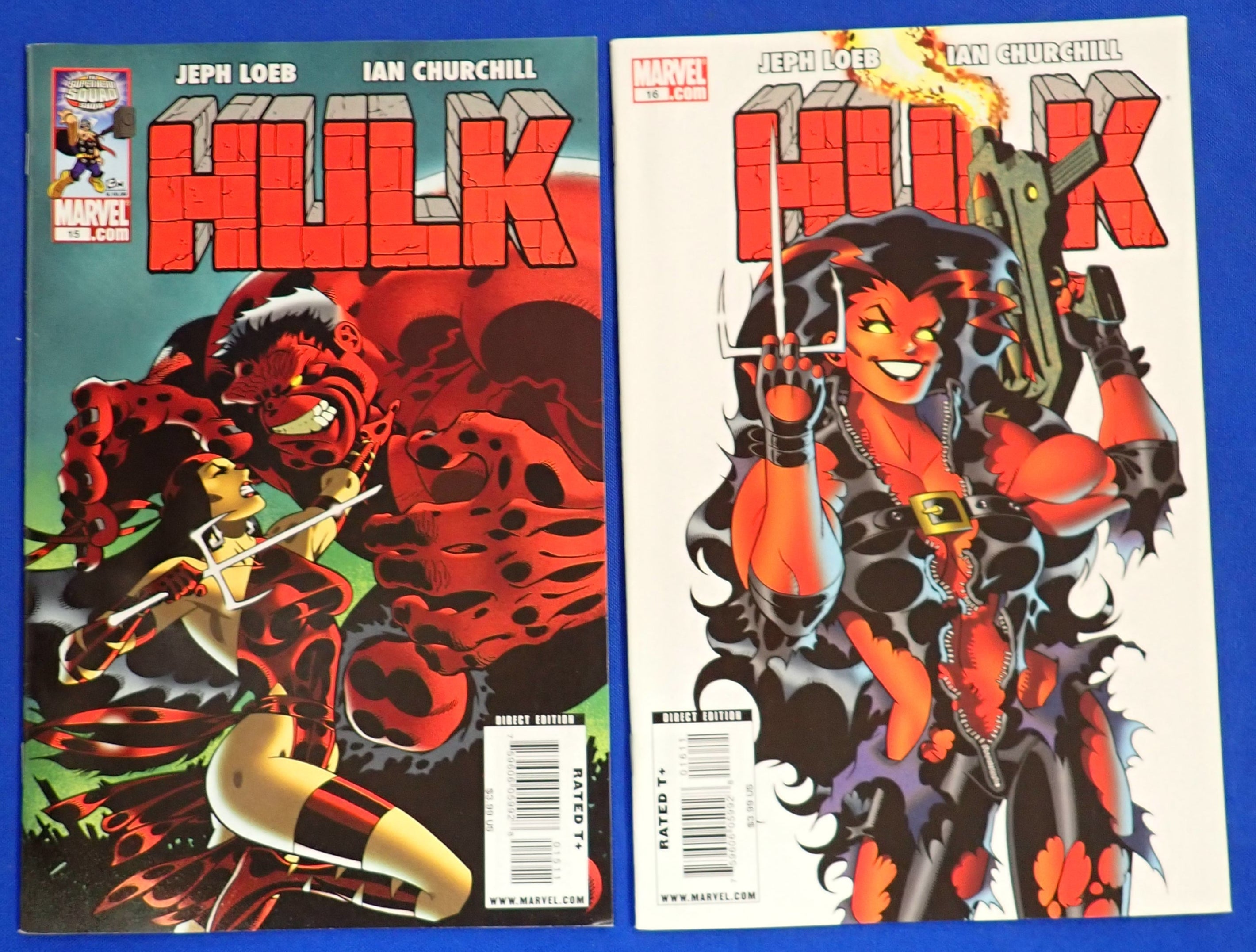 Hulk #15 & #16 (2009) - NM- (9.2) - 1st Cameo & Cover Red She-Hulk