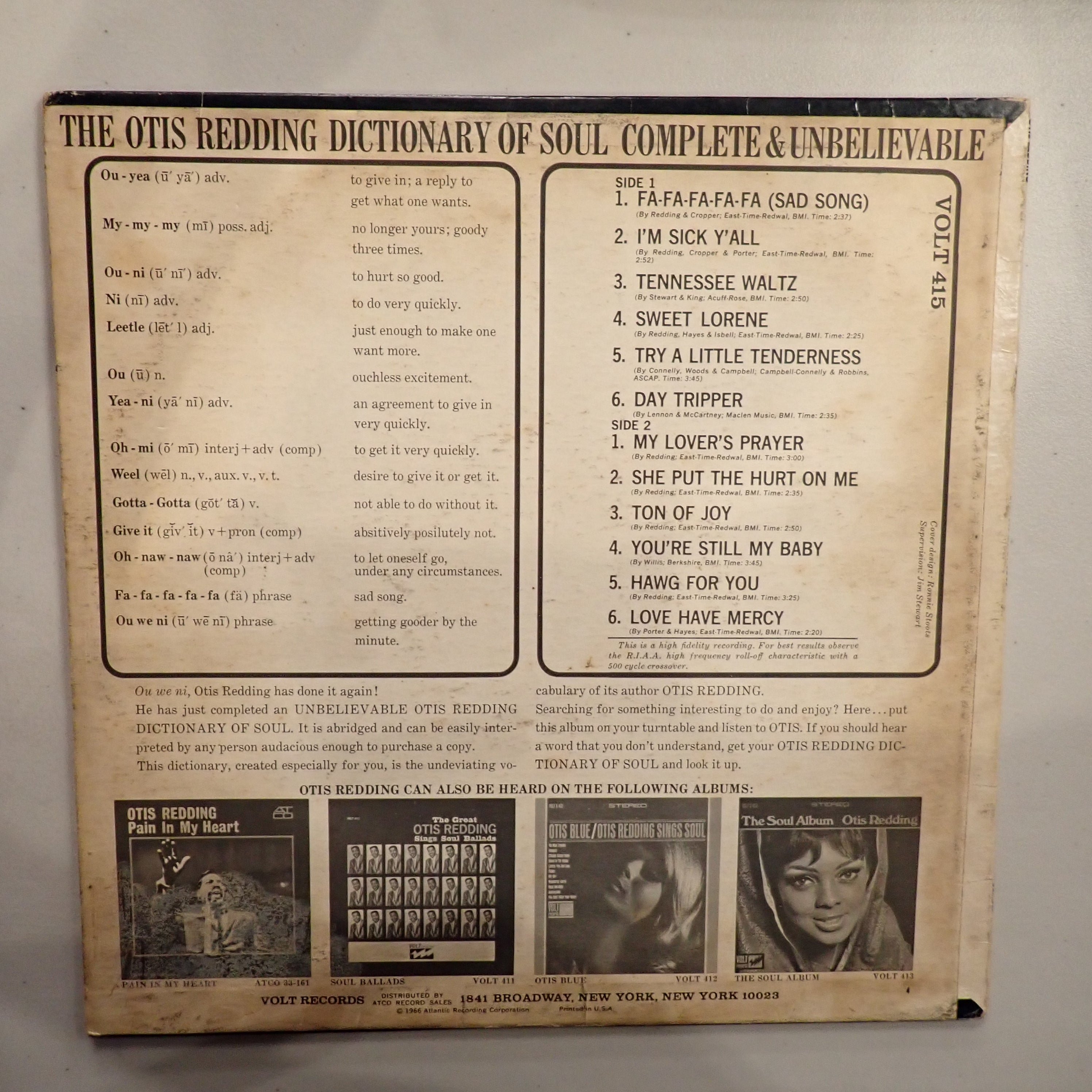 Otis Redding - The Otis Redding Dictionary Of Soul - Complete & Unbelievable