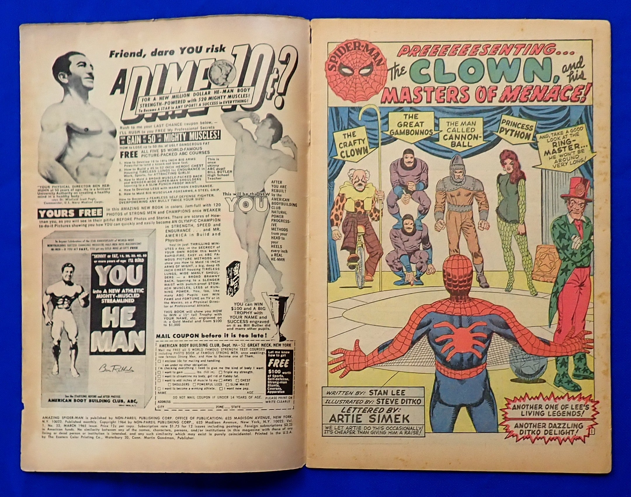 Amazing Spider-Man #22 (1965) - VG- (3.5) - 1st App. Princess Python