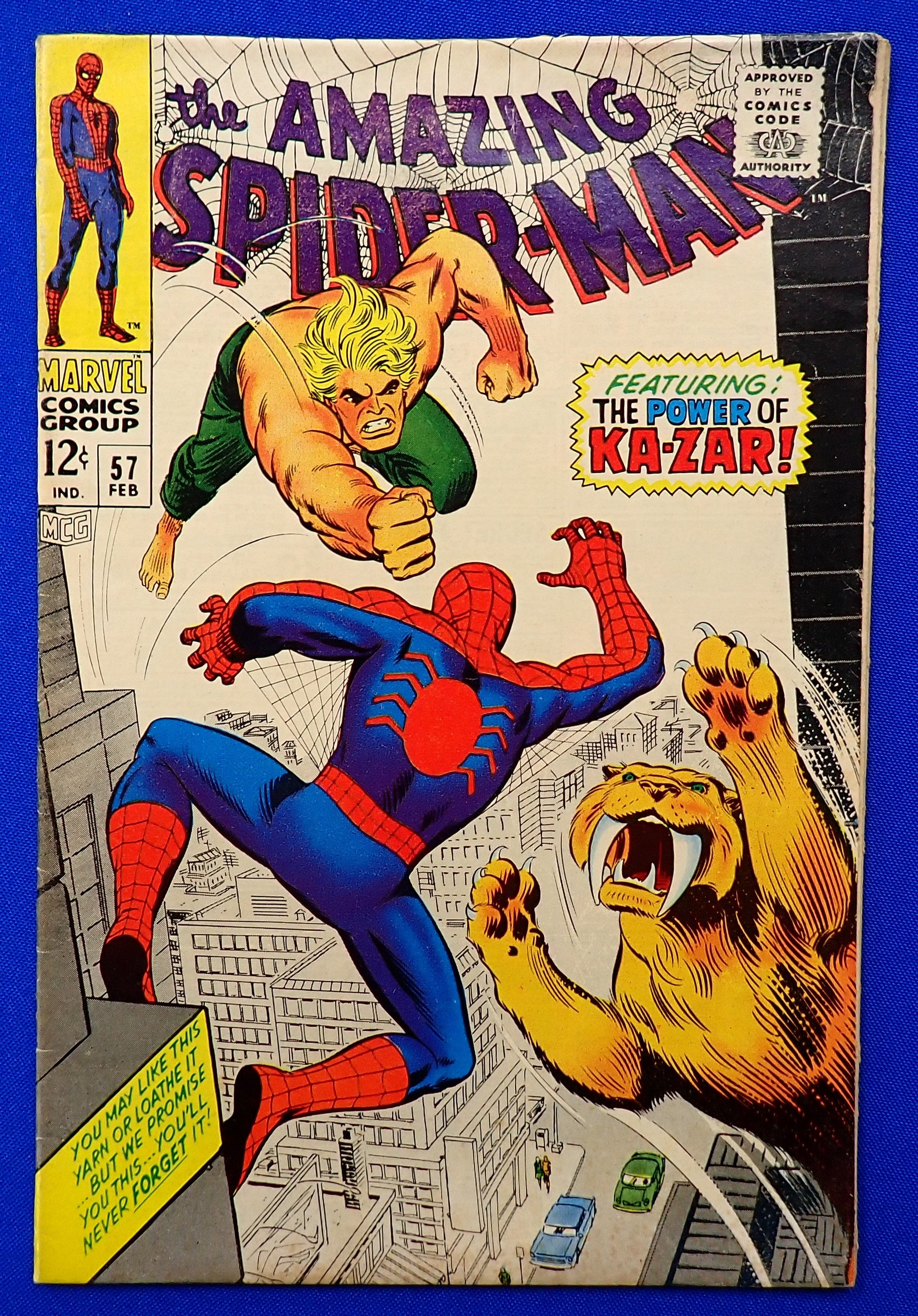 Amazing Spider-Man #57 (1968) - VG+ (4.0) - 1st Meeting: Spider-Man & Ka-Zar