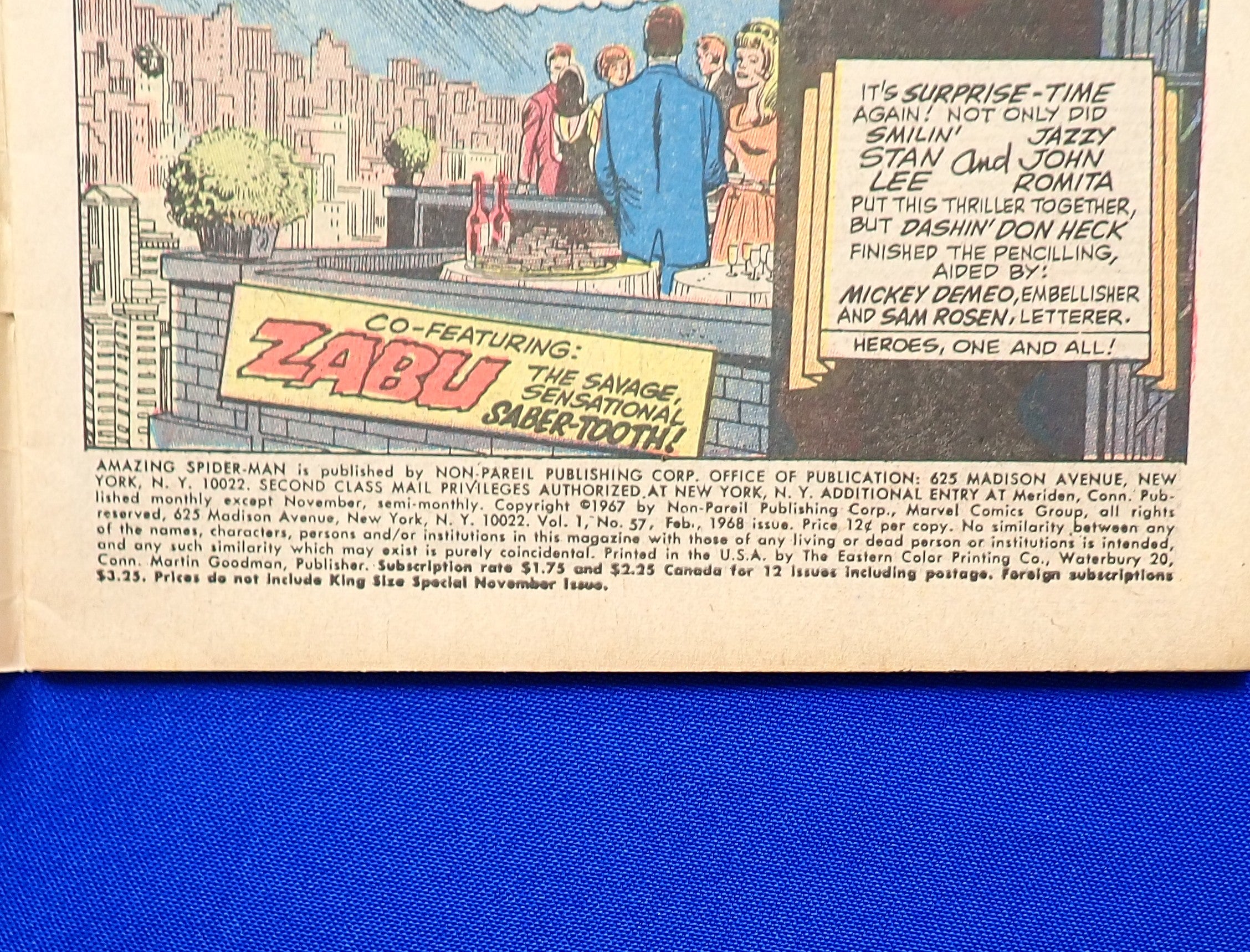 Amazing Spider-Man #57 (1968) - VG+ (4.0) - 1st Meeting: Spider-Man & Ka-Zar