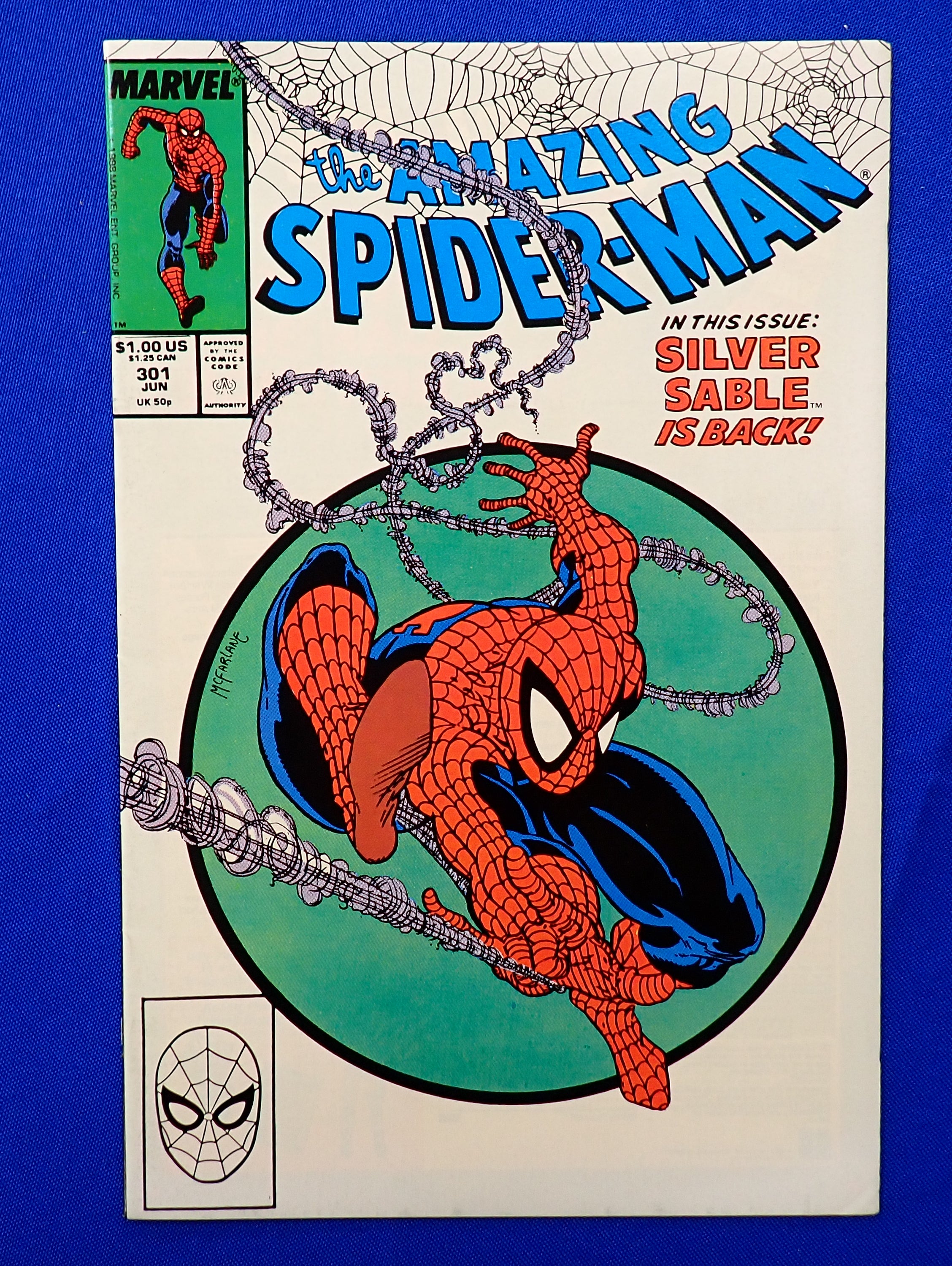 Amazing Spider-Man #301 (1988) - VF/NM (9.0) - Iconic Todd McFarlane Cover