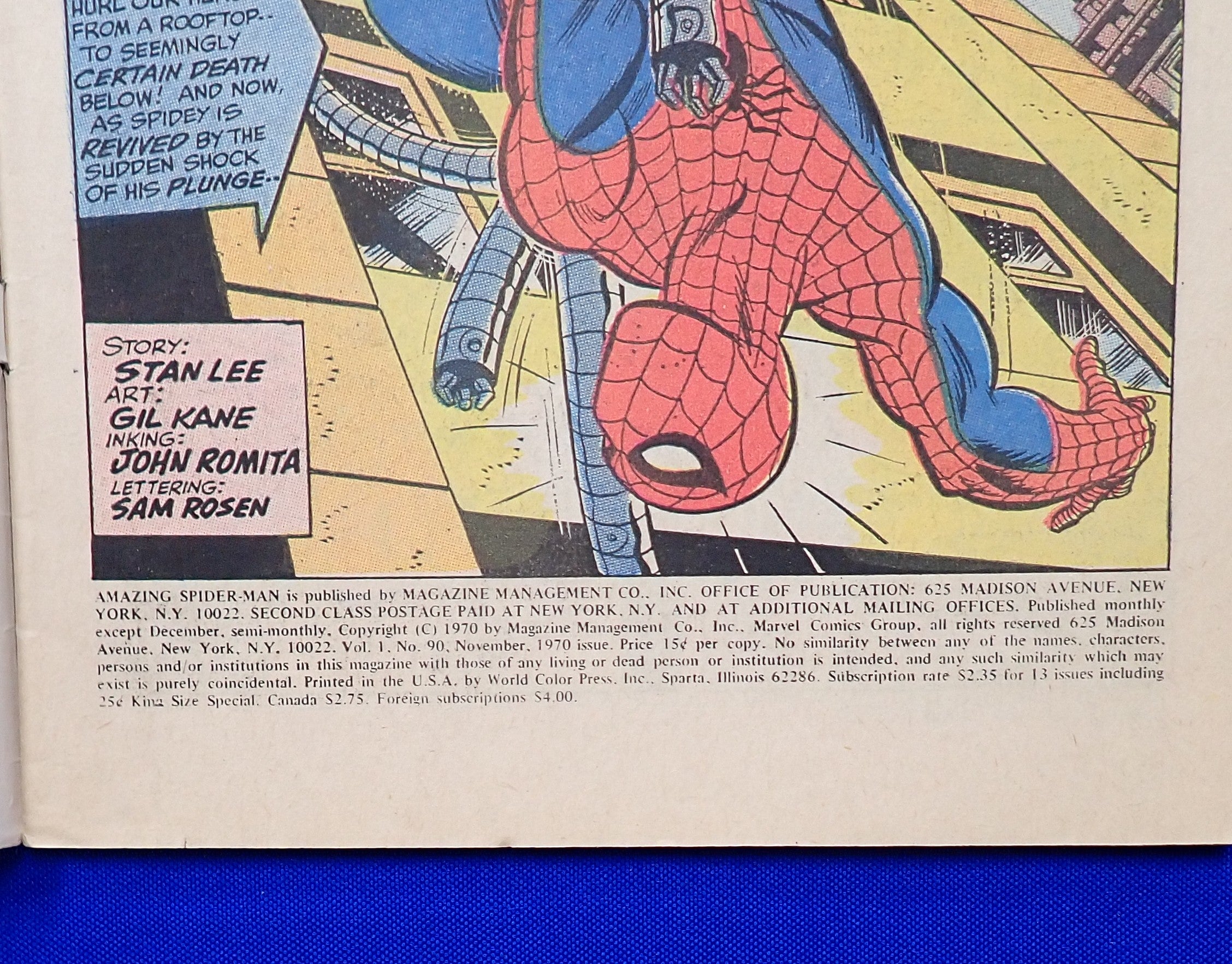 Amazing Spider-Man #90 (1970) - GD+ (2.5) - Death of Captain George Stacy
