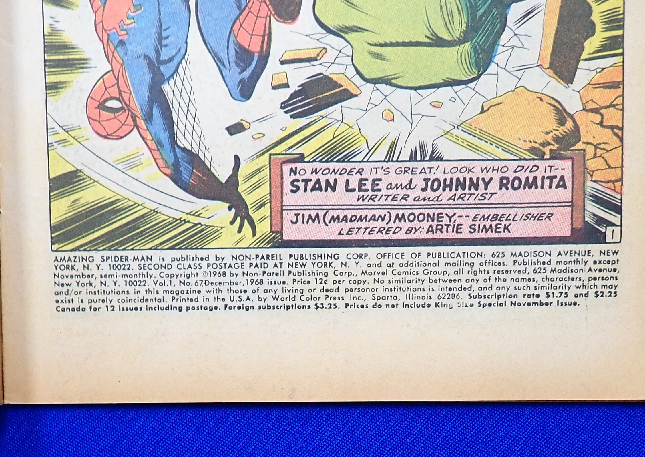 Amazing Spider-Man #67 (1968) - FN- (5.5) - 1st Randy Robertson