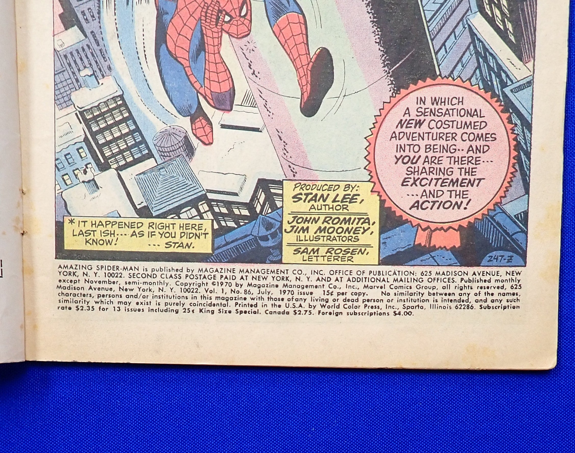 Amazing Spider-Man #86 (1970) - GD+ (2.0-2.5) - Debut of Black Widow