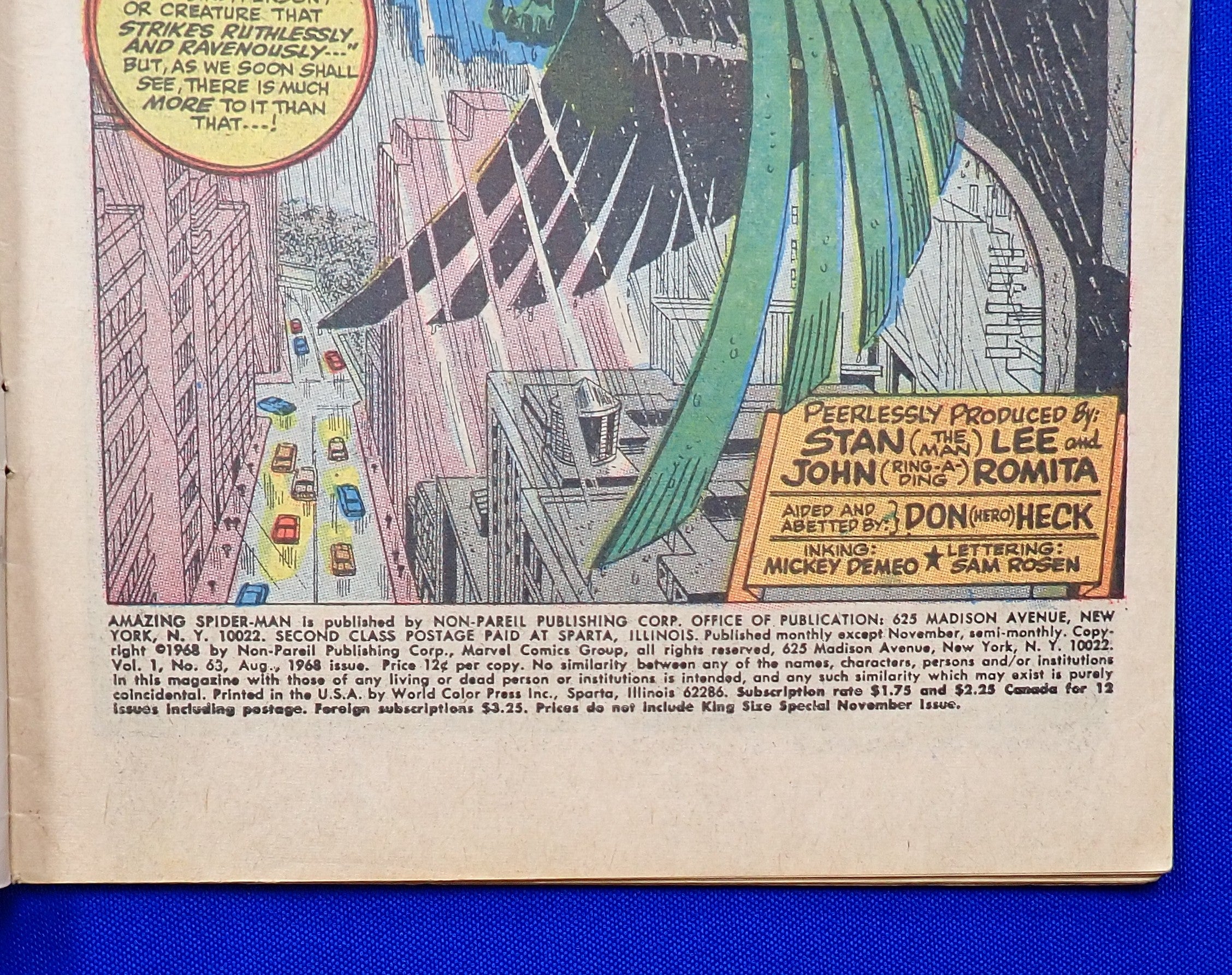 Amazing Spider-Man #63 (1968) - VG- (3.5) - Silver Age Issue