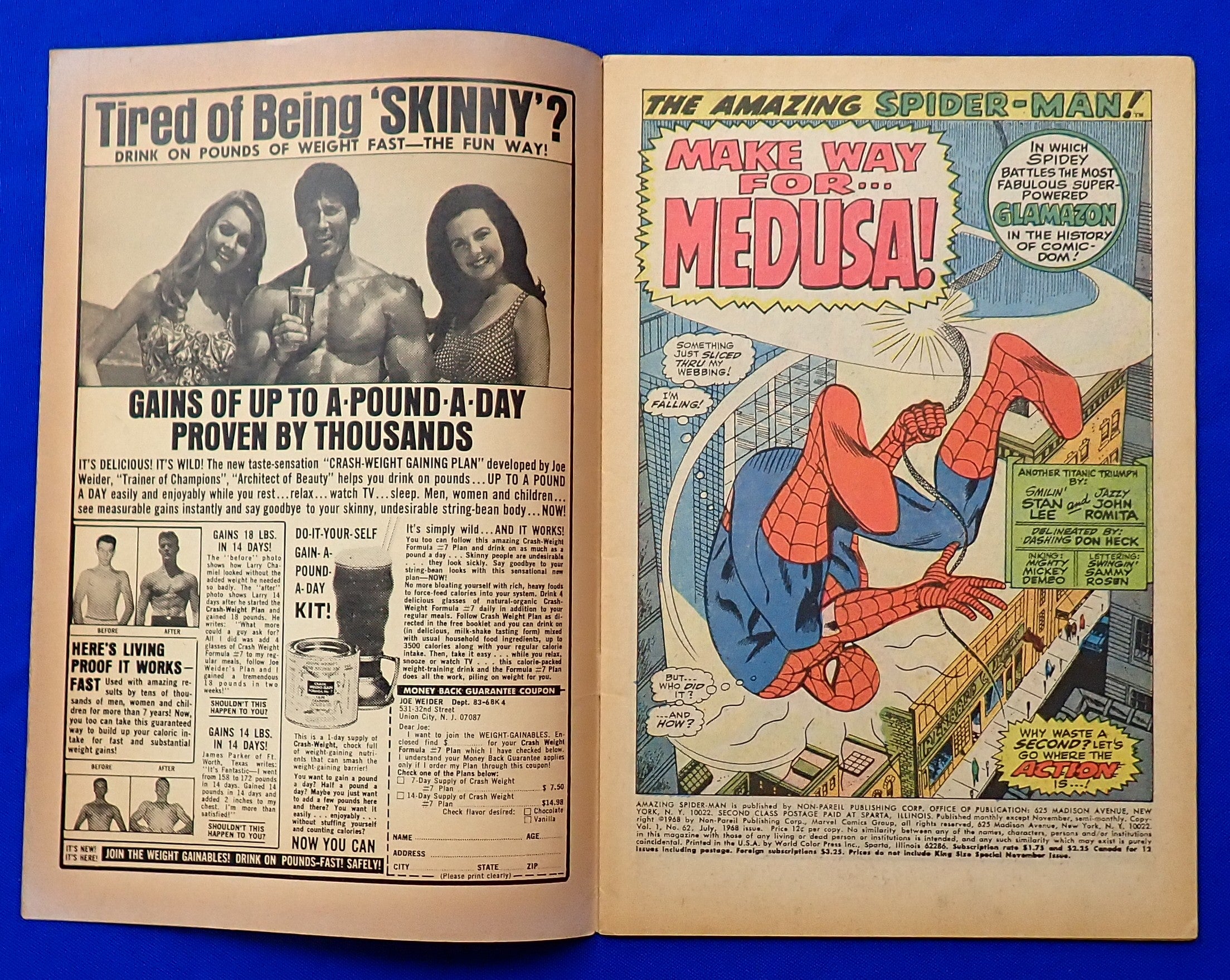 Amazing Spider-Man #62 (1968) - VG/FN (5.0-5.5) - Classic John Romita Sr. Cover