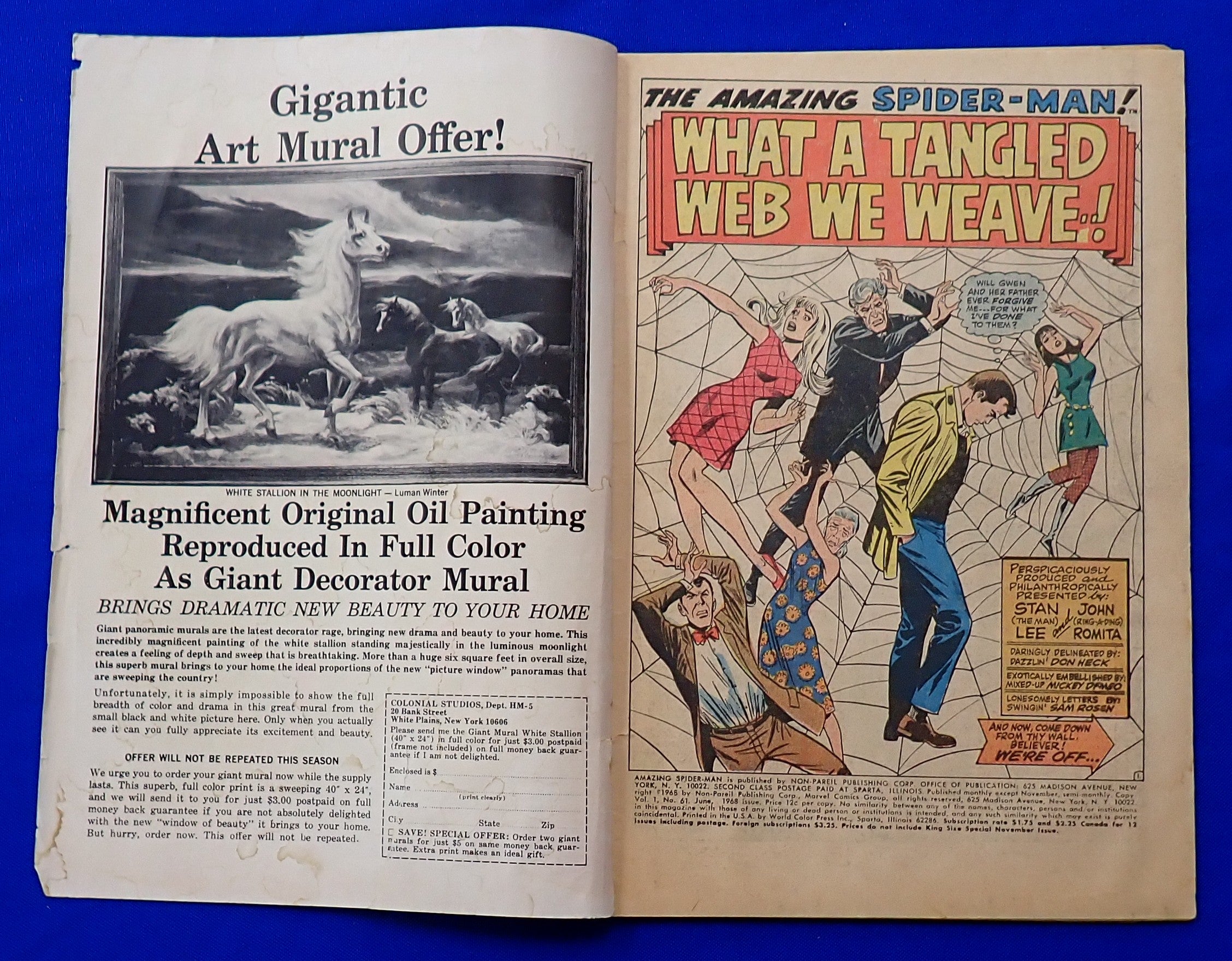 Amazing Spider-Man #61 (1968) - GD (2.0) - 1st Cover App. Gwen Stacy