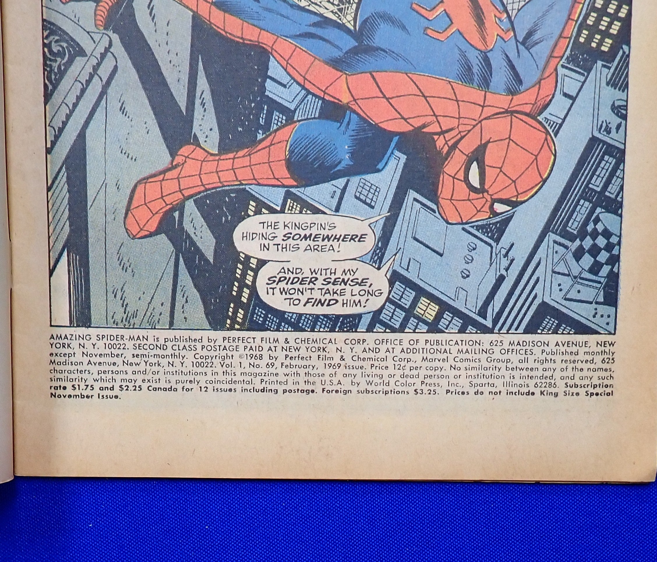 Amazing Spider-Man #69 (1969) - VG/FN (5.0-5.5) - 1st Mention of Vanessa Fisk