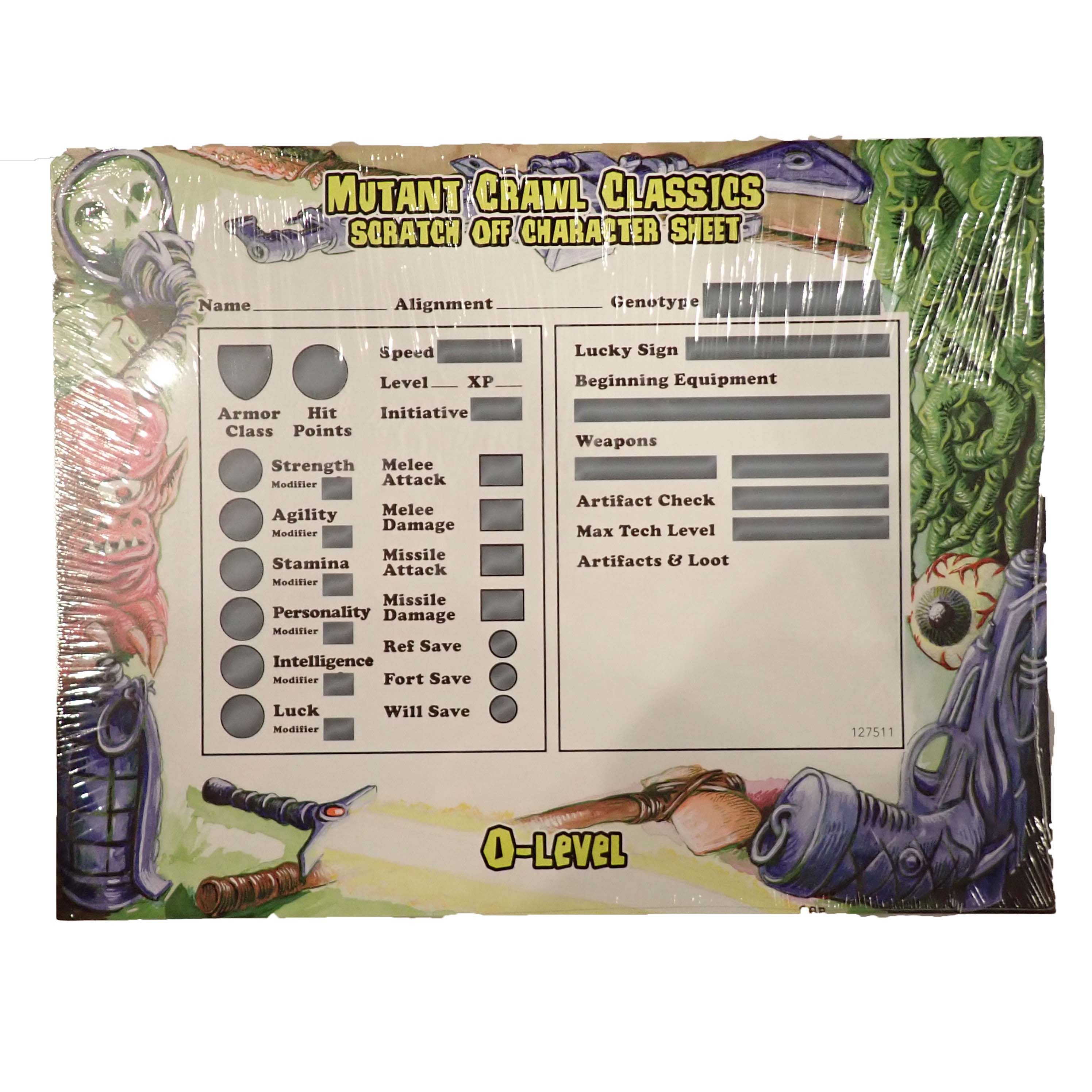 Mutant Crawl Classics: Scratch-off Character Sheets [Pre-Owned]