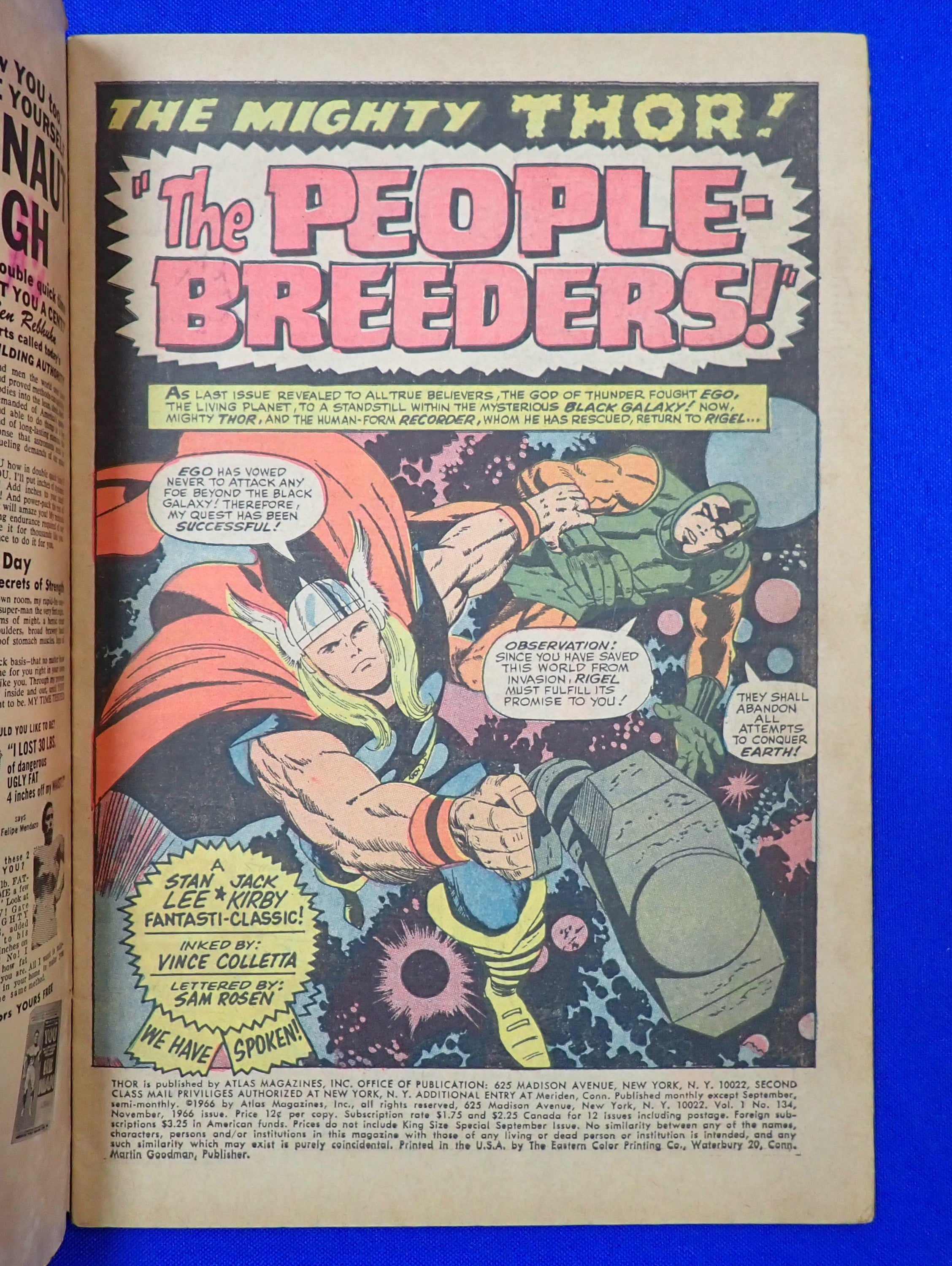 Thor #134 (1966) - VG (4.0) - 1st High Evolutionary
