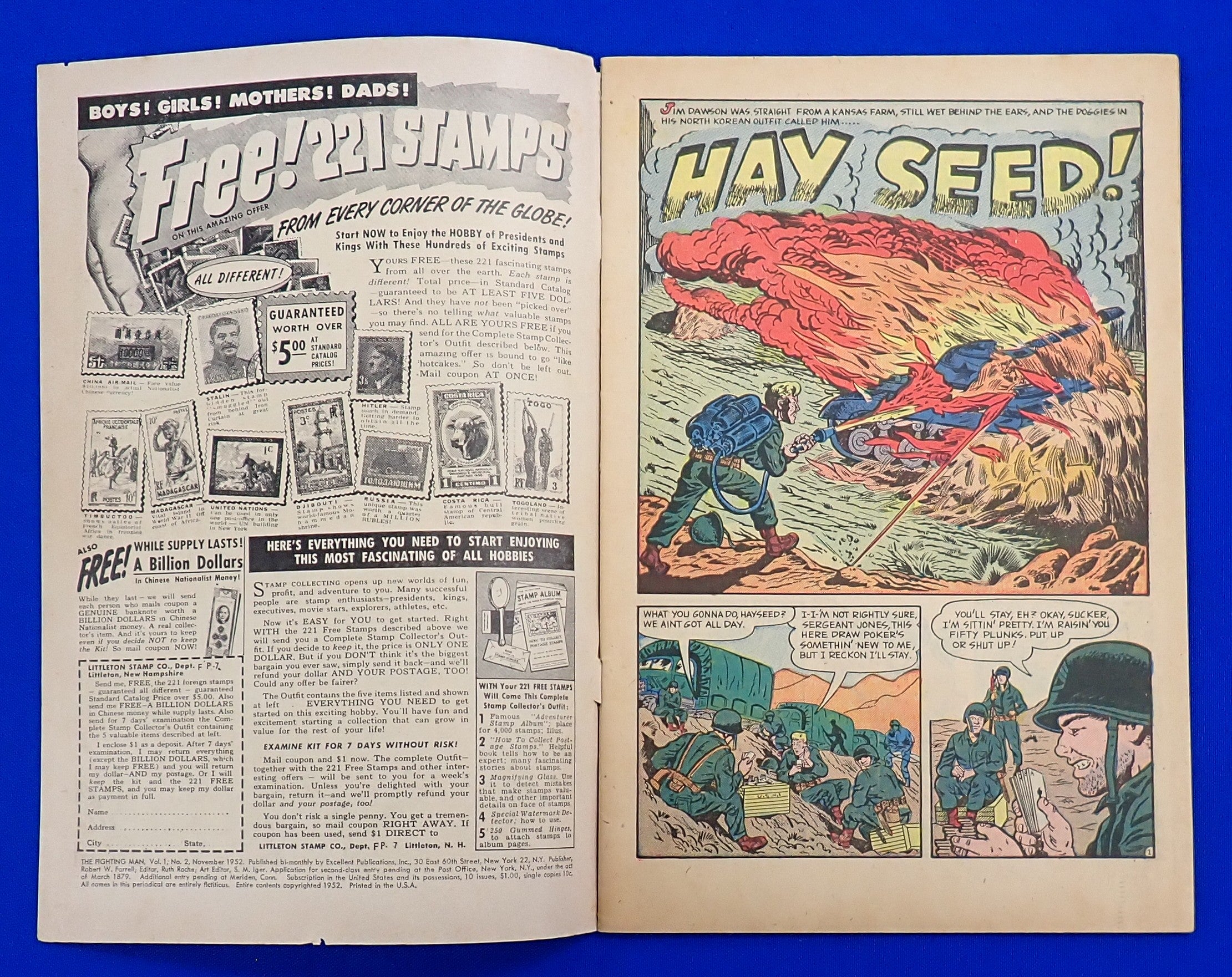 The Fighting Man #2 (1952) - FN (6.0) - Farrell Publication