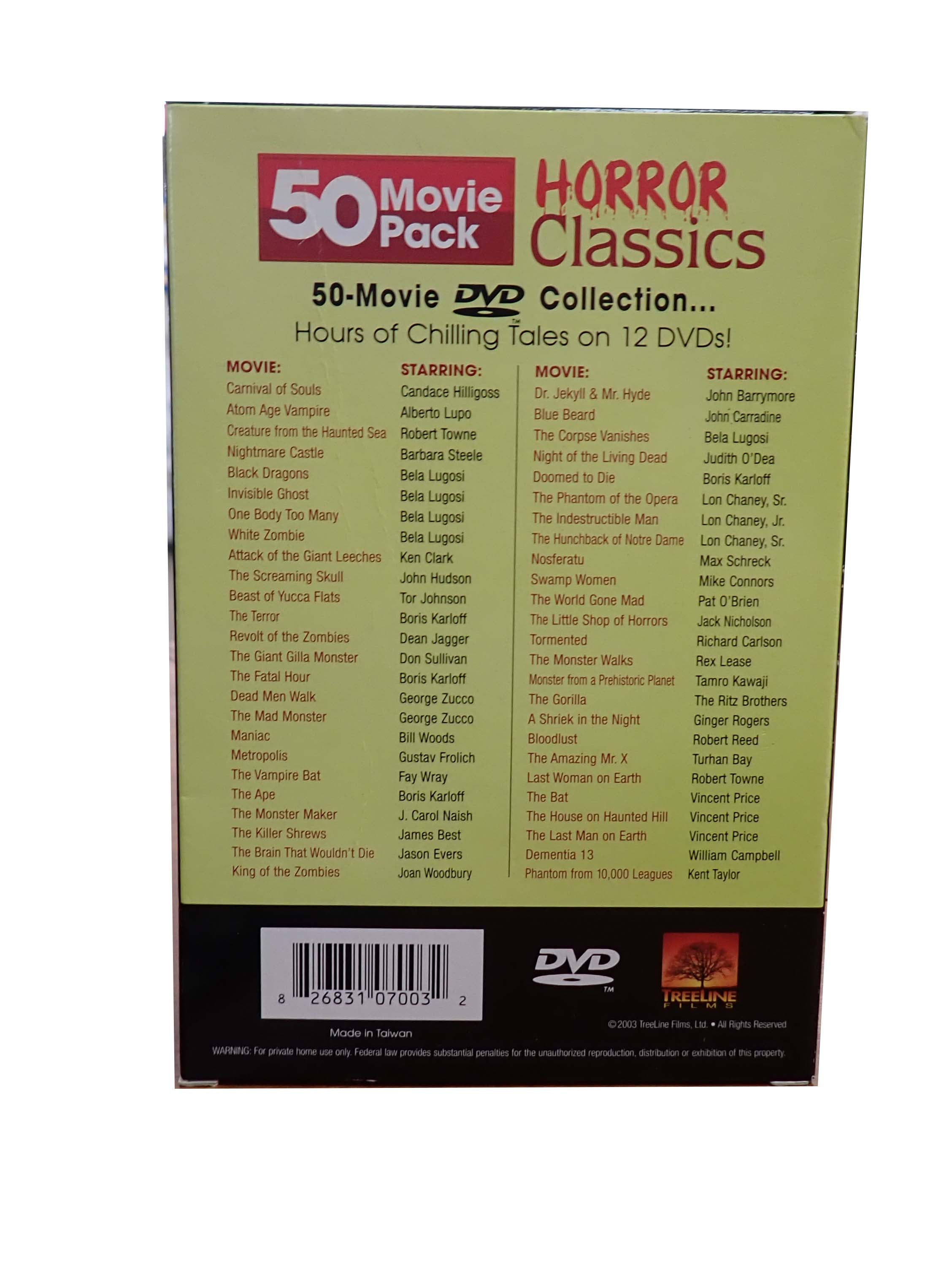 Horror Classics 50 Movie Pack - [DVD] (Pre-Owned)