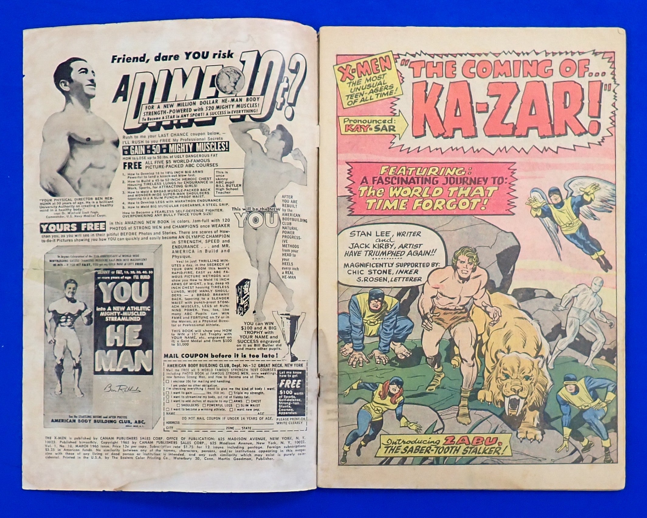 X-Men #10 (1965) - GD/VG (3.0) - 1st Ka-Zar