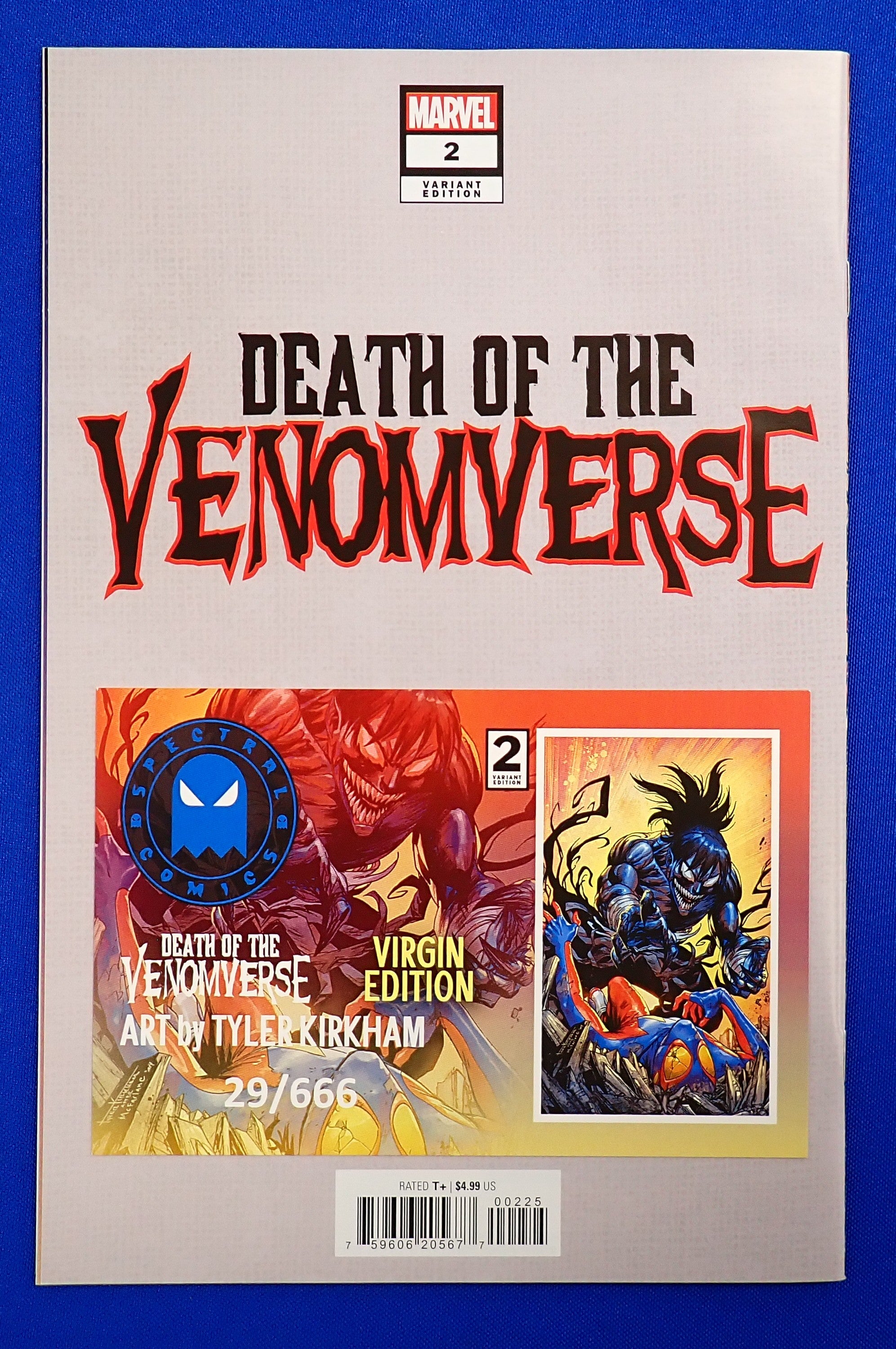 Death of Venomverse #2 (2023) - NM+ (9.2+) - Kirkham "Virgin" Variant 29 of 666