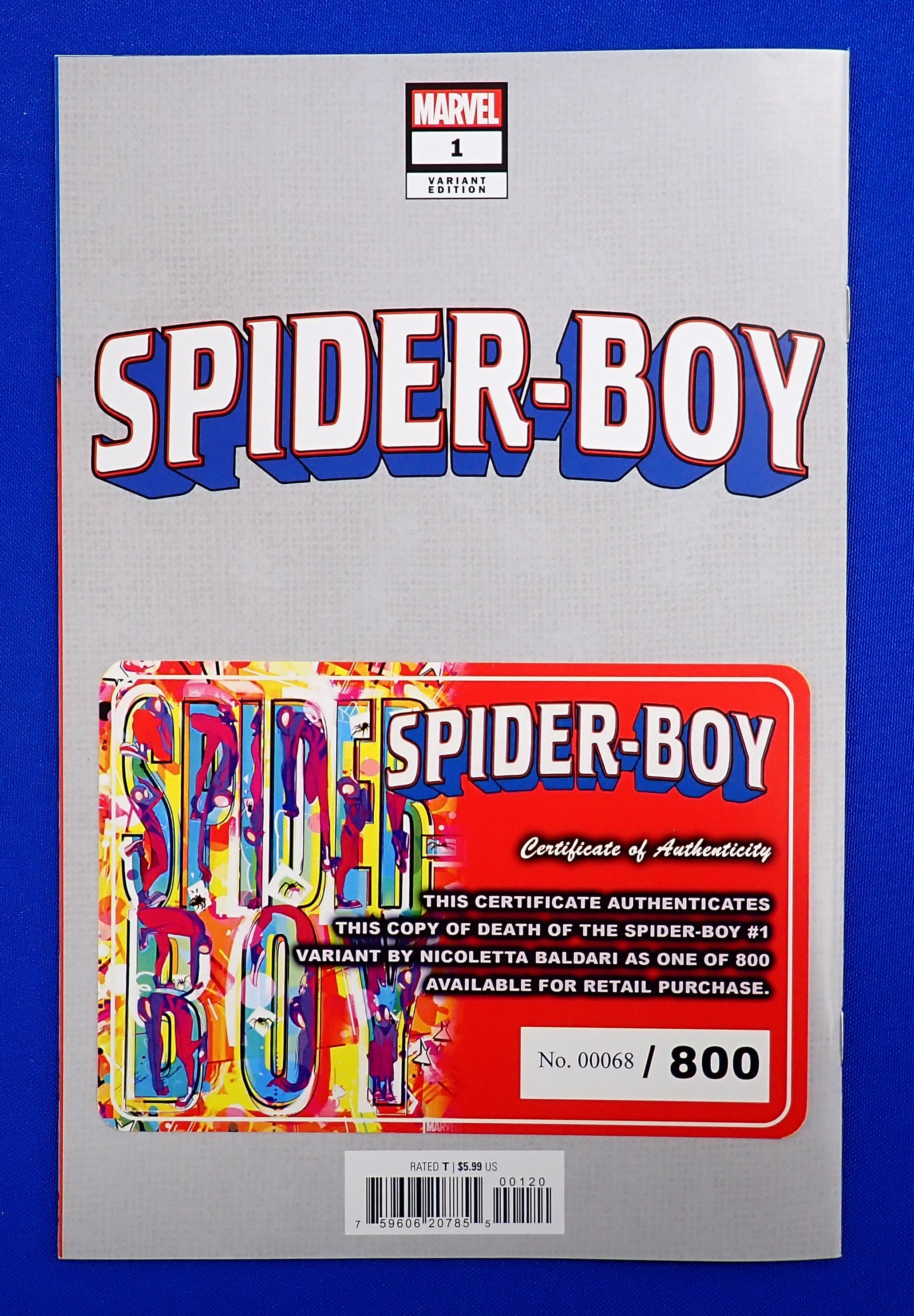 Spider-Boy #1 (2024) - NM+ (9.2+) - Baldari Variant 68/800 w/ COA