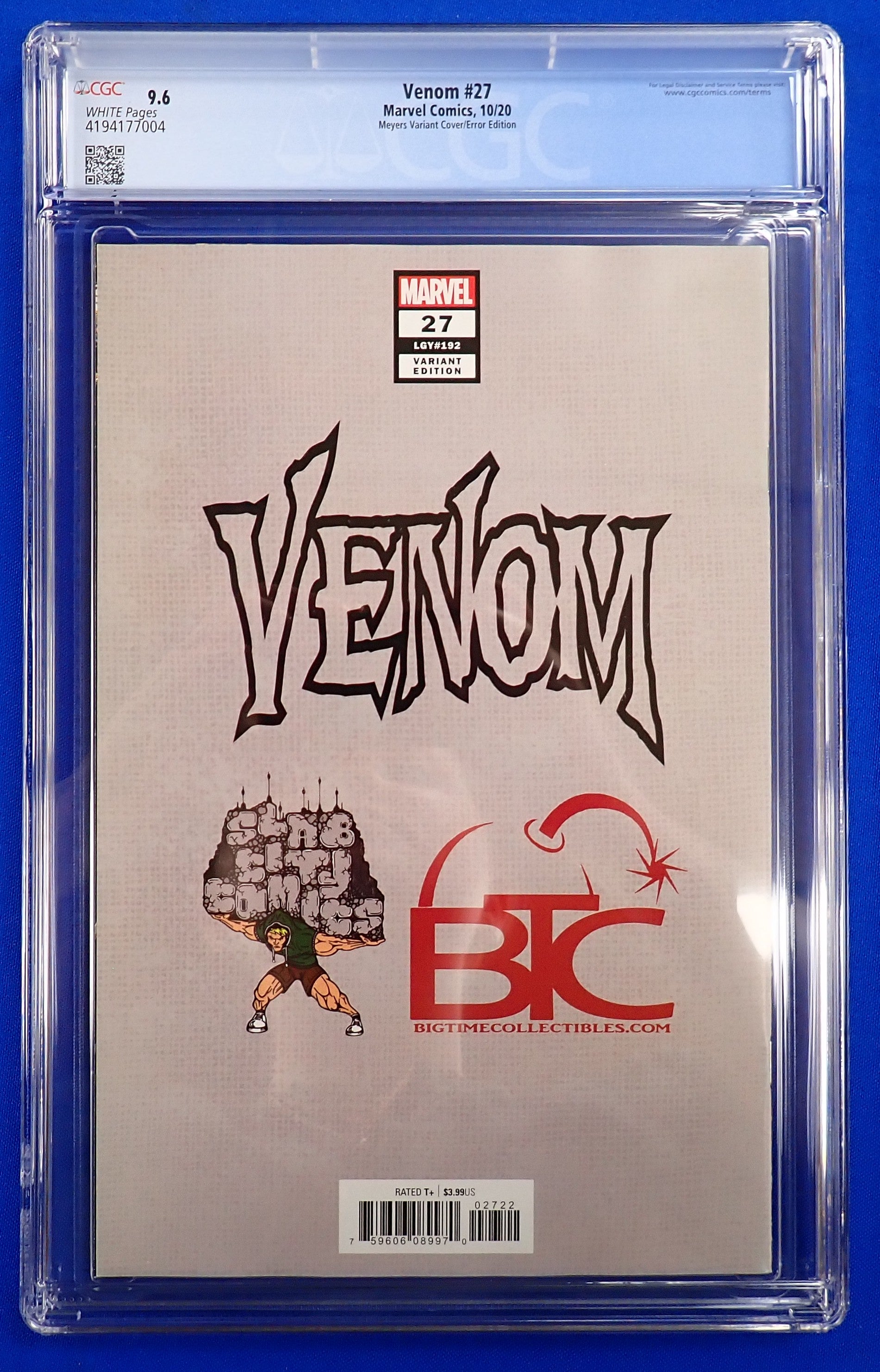 Venom #27 (2020) - CGC 9.6 - 1st Full App. Codex w/ Print Error