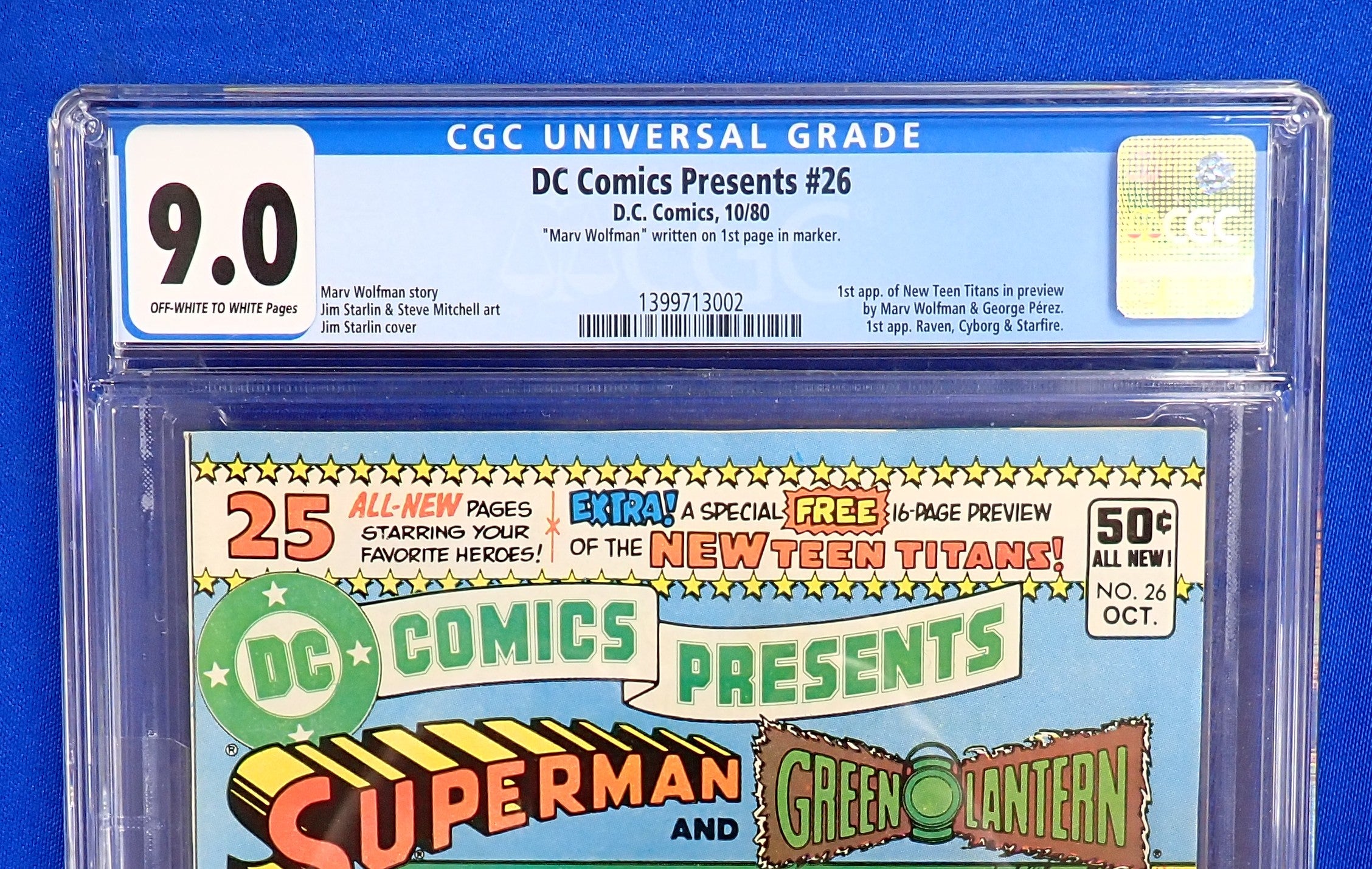 DC Comics Presents #26 (1980) - CGC 9.0 - 1st App. New Teen Titans in Preview