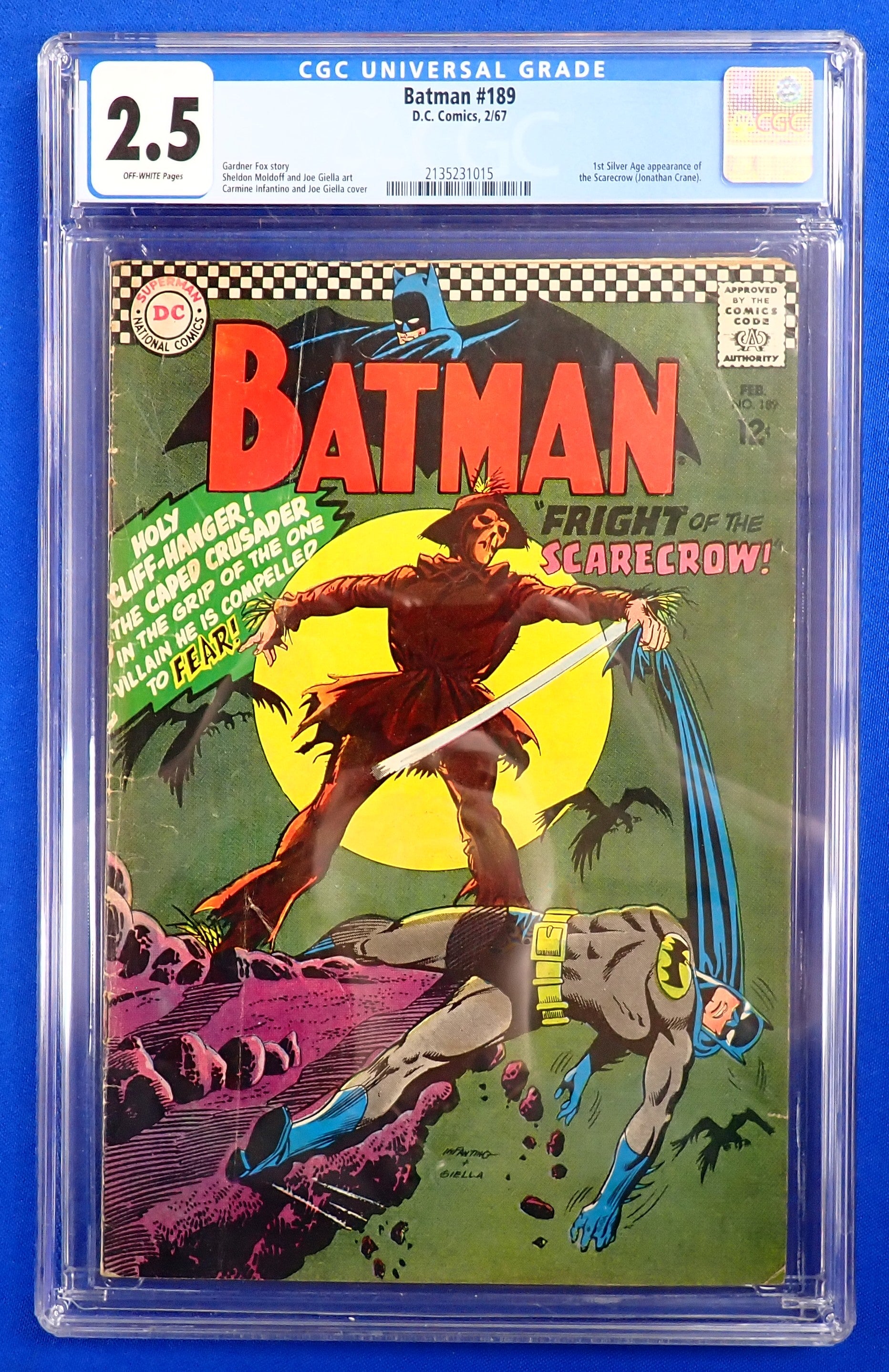 Batman #189 (1967) - CGC 2.5 - 1st Silver Age Scarecrow App.