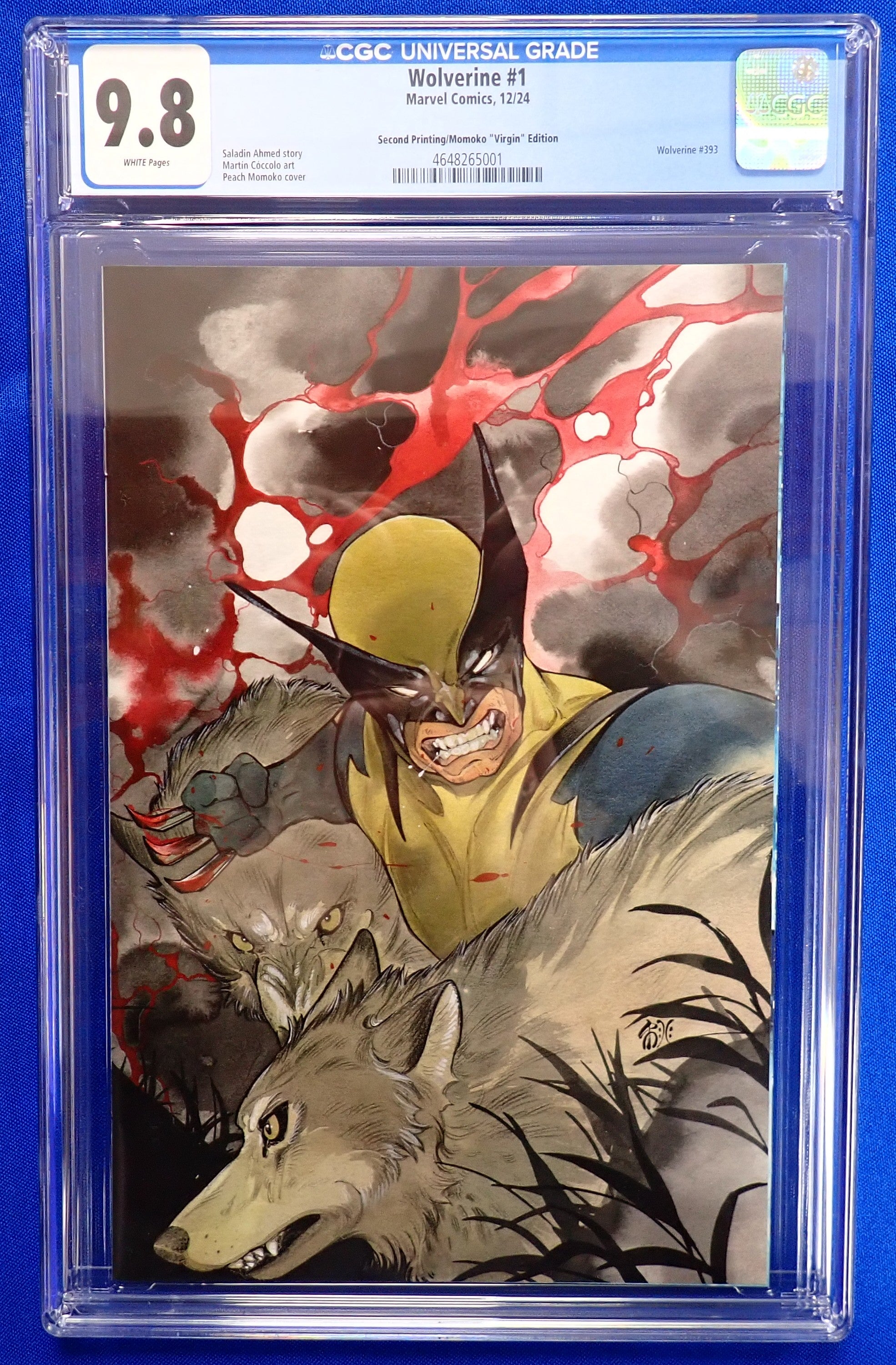 Wolverine #1 (2024) - CGC 9.8 - 2nd Print Peach Momoko "Virgin" Variant
