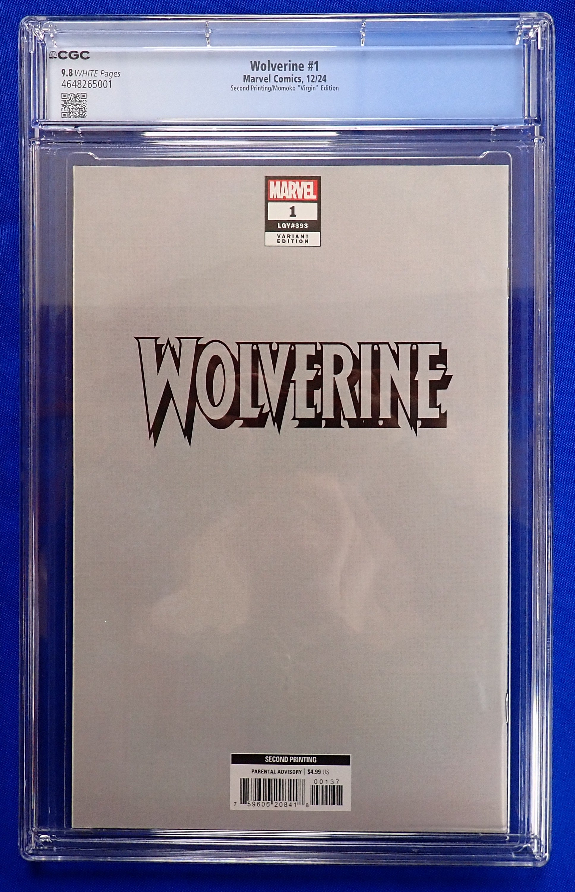 Wolverine #1 (2024) - CGC 9.8 - 2nd Print Peach Momoko "Virgin" Variant