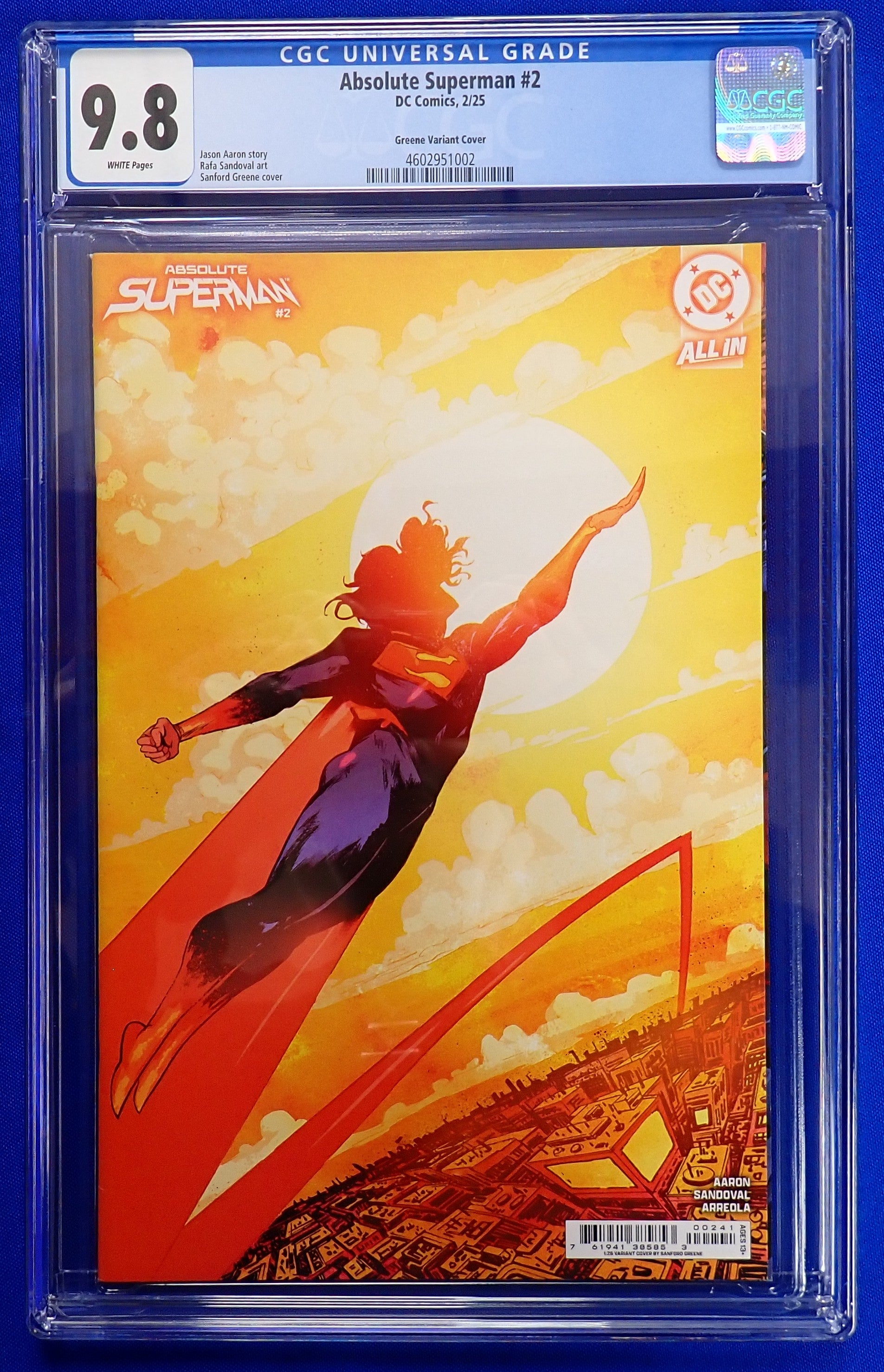 Absolute Superman #2 (2025) - CGC 9.8 - Greene Variant Cover