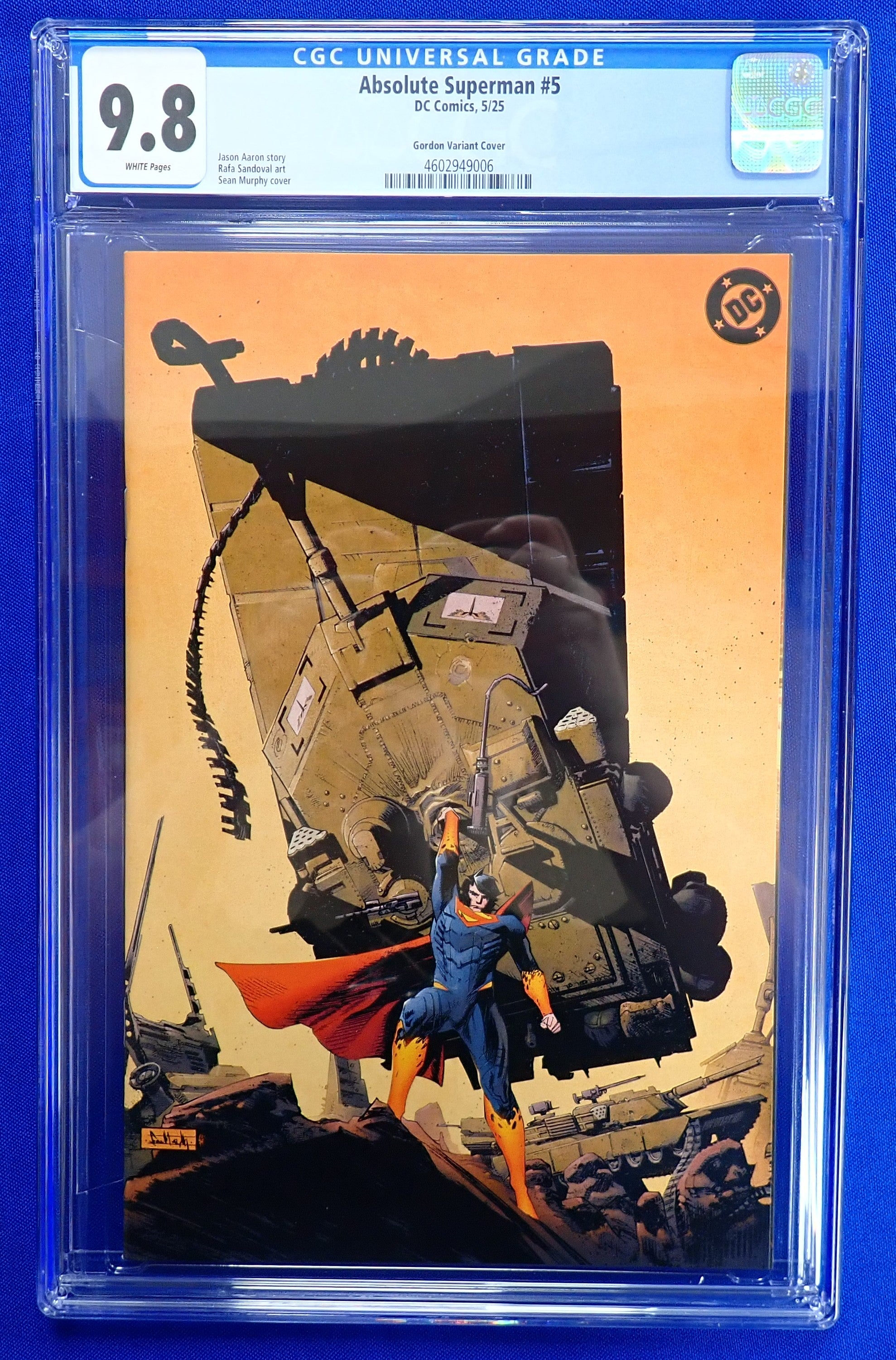 Absolute Superman #5 (2025) - CGC 9.8 - Gordon Variant Cover
